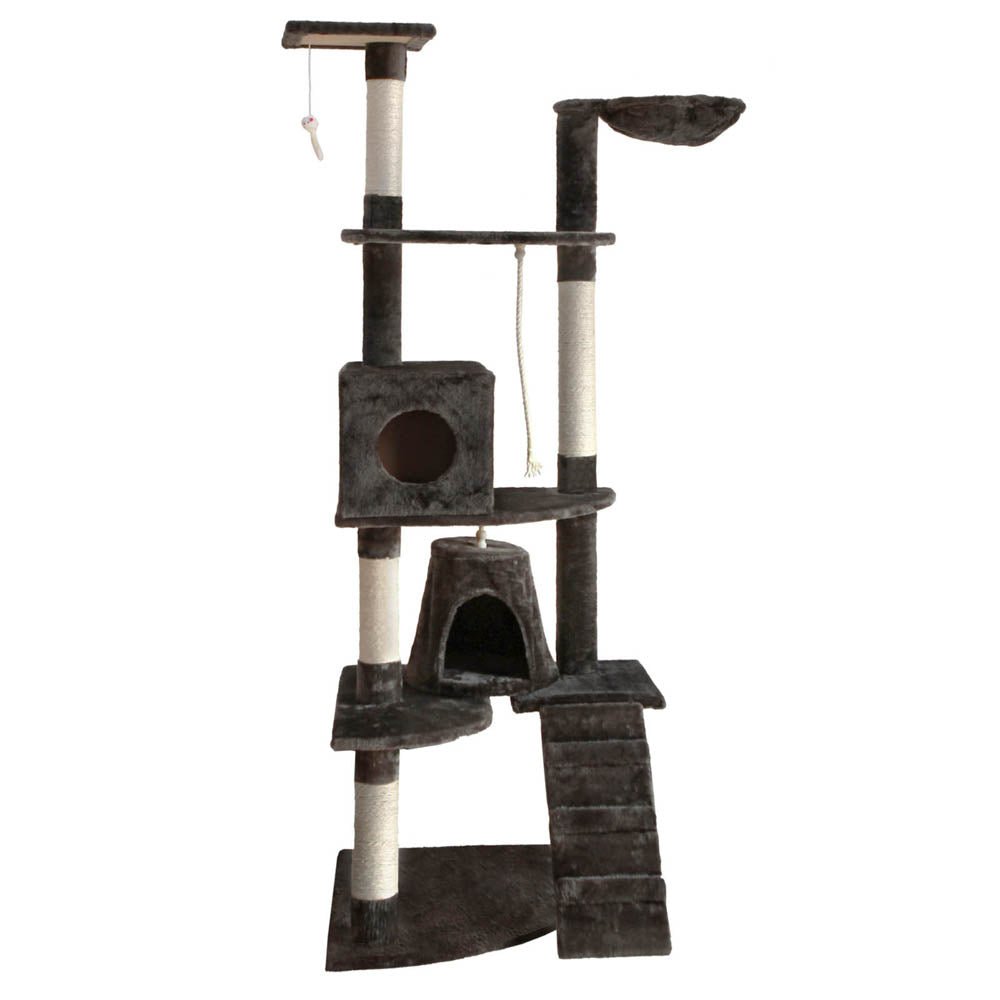 i.Pet Cat Tree 193cm Trees Scratching Post Scratcher Tower Condo House Furniture Wood - DogsDomain.com.au