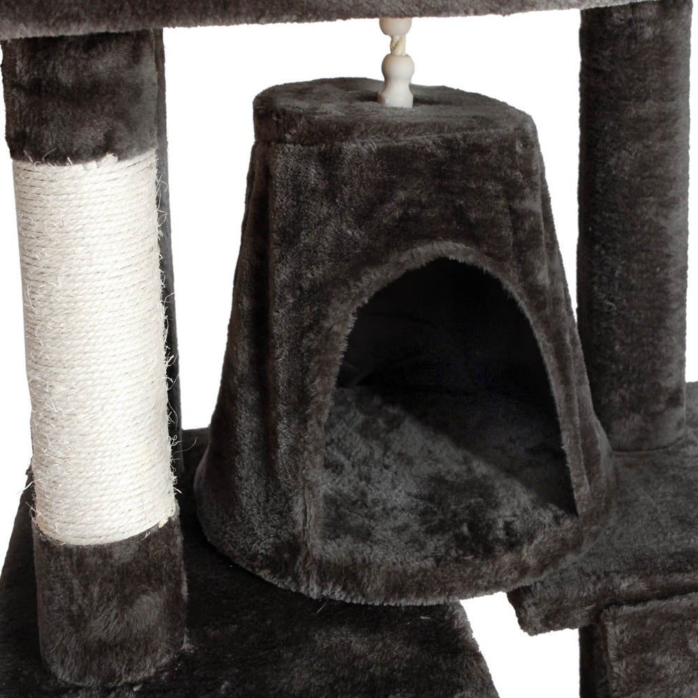i.Pet Cat Tree 193cm Trees Scratching Post Scratcher Tower Condo House Furniture Wood - DogsDomain.com.au