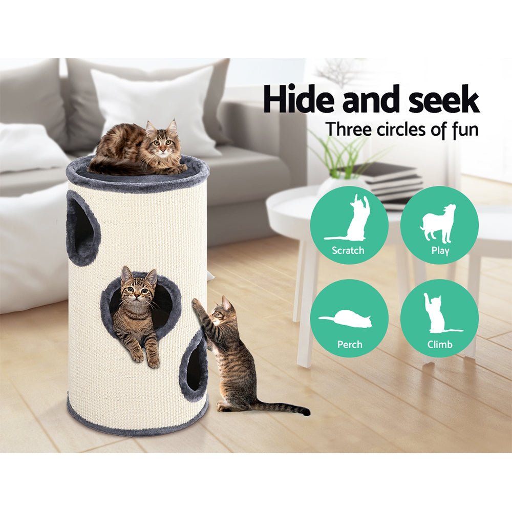 i.Pet Cat Tree Trees Scratching Post Scratcher Tower Condo House 70cm - DogsDomain.com.au