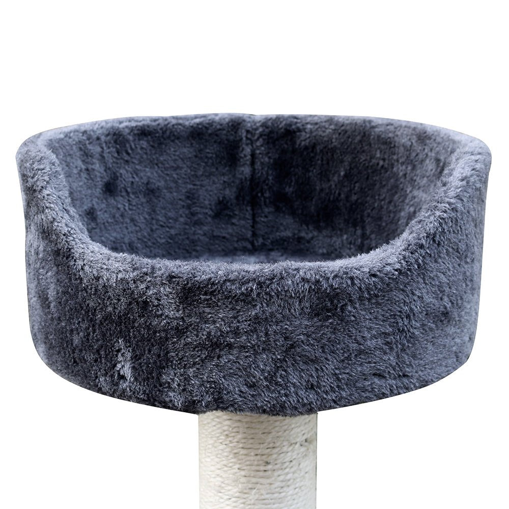 i.Pet Cat Tree Trees Scratching Post Scratcher Tower Condo House Grey 126cm - DogsDomain.com.au