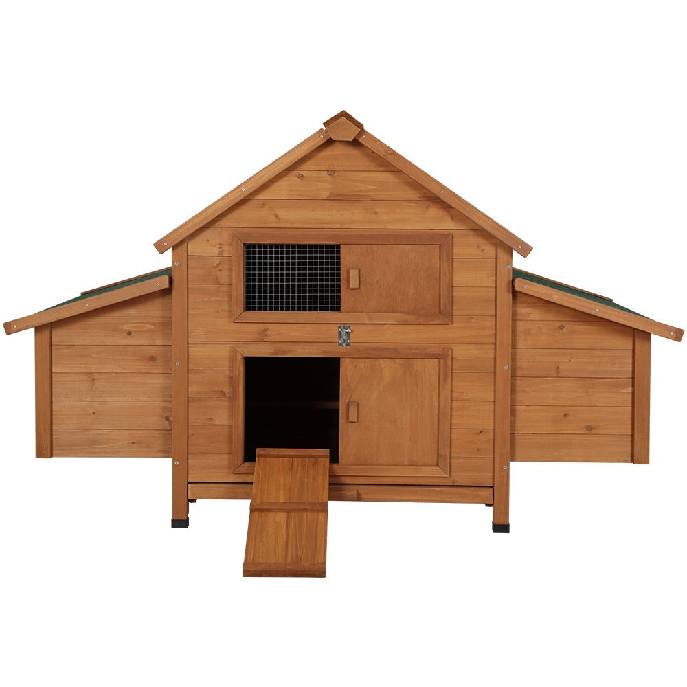 i.Pet Chicken Coop Large Rabbit Hutch House Run Cage Wooden Outdoor Pet Hutch - DogsDomain.com.au
