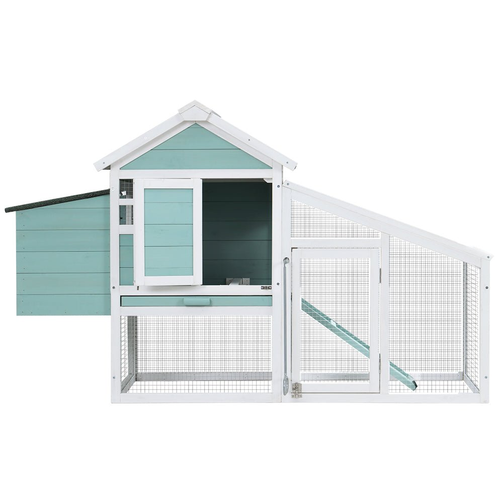 i.Pet Chicken Coop Rabbit Hutch Large House Run Cage Wooden Outdoor Pet Hutch - DogsDomain.com.au
