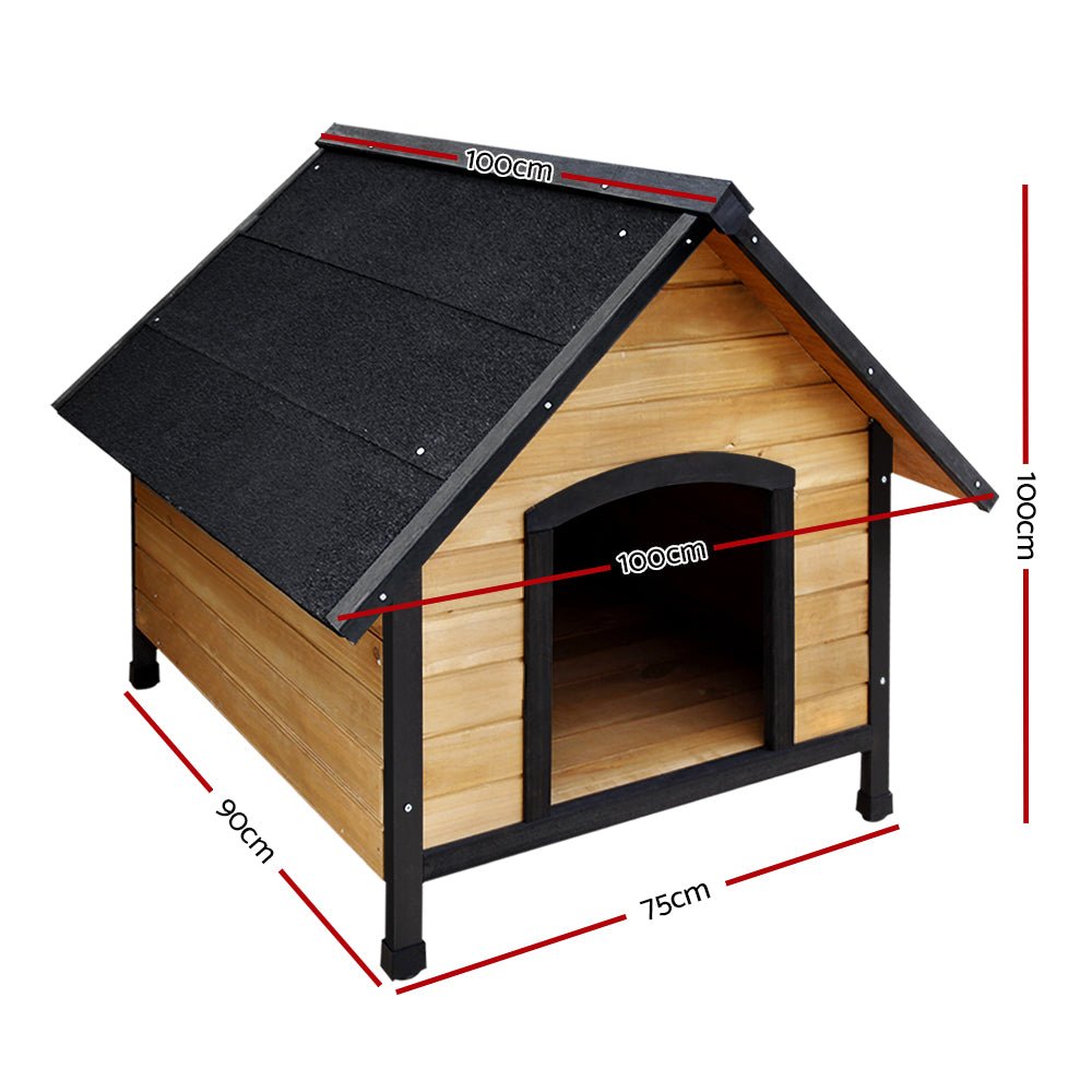 i.Pet Dog Kennel House Extra Large Outdoor Wooden Pet House Puppy XL - DogsDomain.com.au
