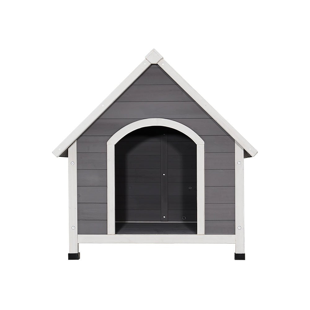 i.Pet Dog Kennel House Wooden Outdoor Indoor Puppy Pet House Weatherproof Large - DogsDomain.com.au