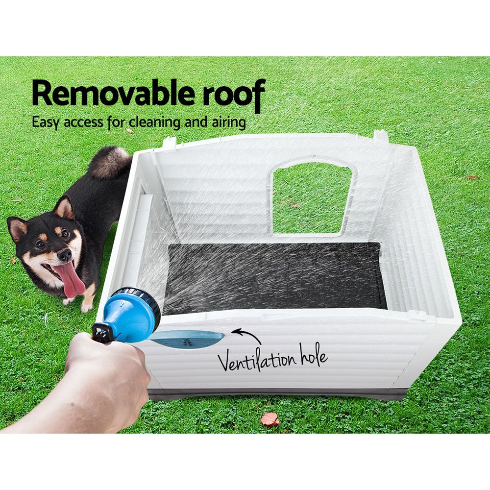 i.Pet Dog Kennel Kennels Outdoor Plastic Pet House Puppy Extra Large XL Outside - DogsDomain.com.au