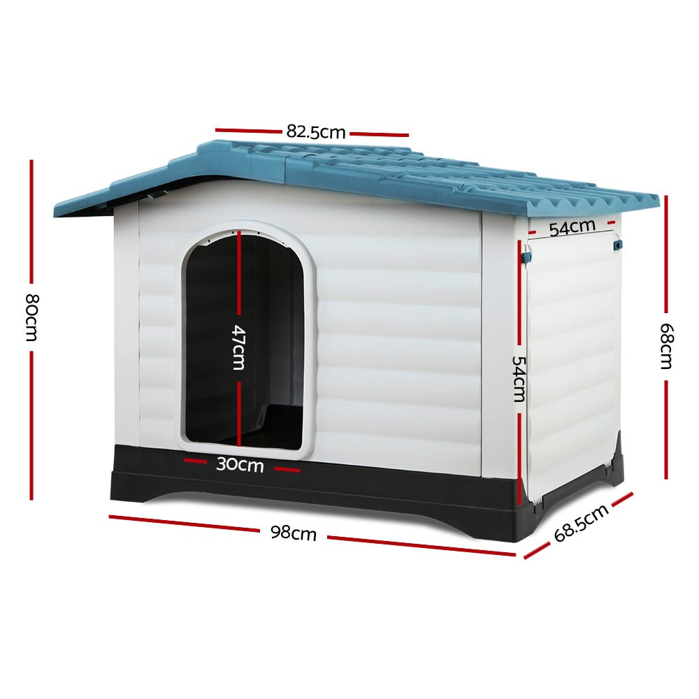 i.Pet Dog Kennel Kennels Outdoor Plastic Pet House Puppy Extra Large XL Outside - DogsDomain.com.au