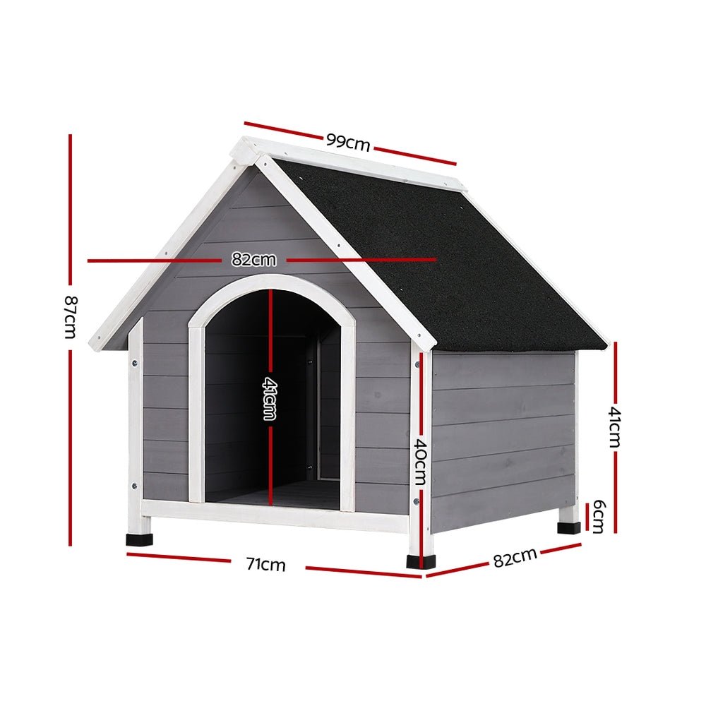 i.Pet Dog Kennel Outdoor Wooden Indoor Puppy Pet House Weatherproof XL Large - DogsDomain.com.au