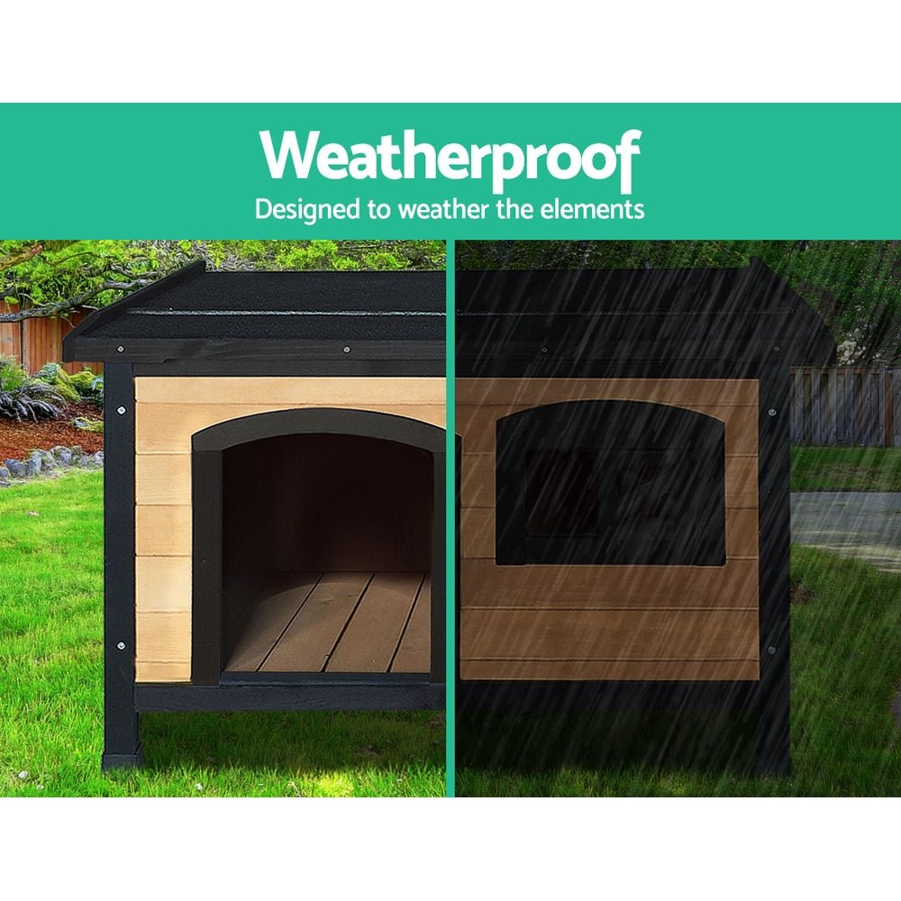 i.Pet Dog Pet Kennel Dog House Large Wooden 96cm x 69cm x 66cm - DogsDomain.com.au