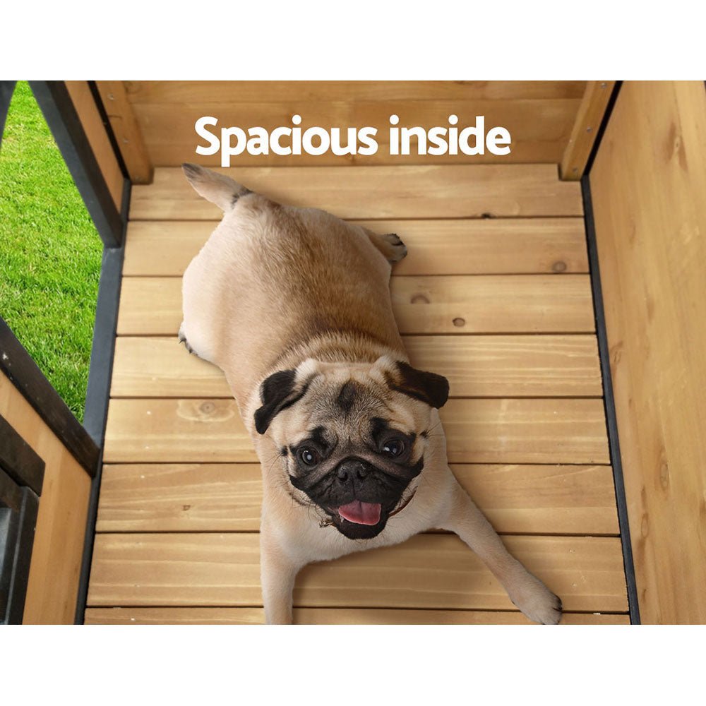 i.Pet Dog Pet Kennel Dog House Large Wooden 96cm x 69cm x 66cm - DogsDomain.com.au