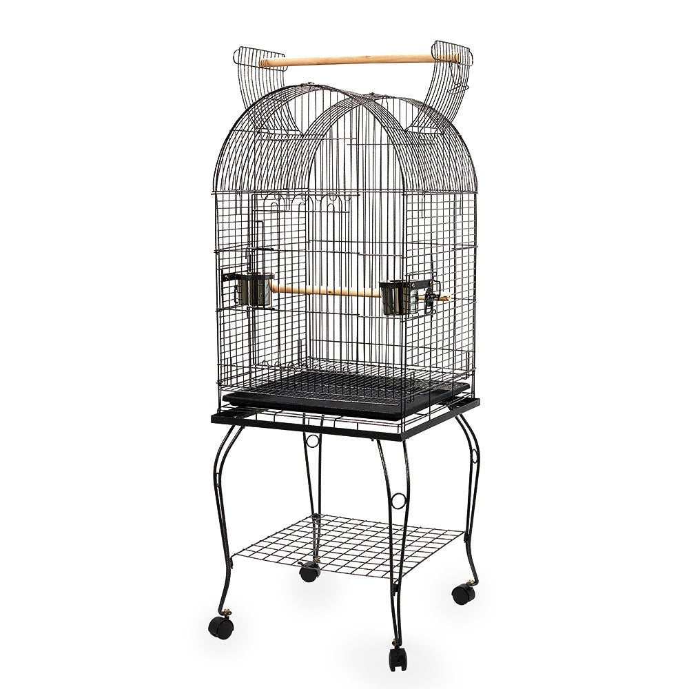 i.Pet Large Bird Cage with Perch - Black - DogsDomain.com.au