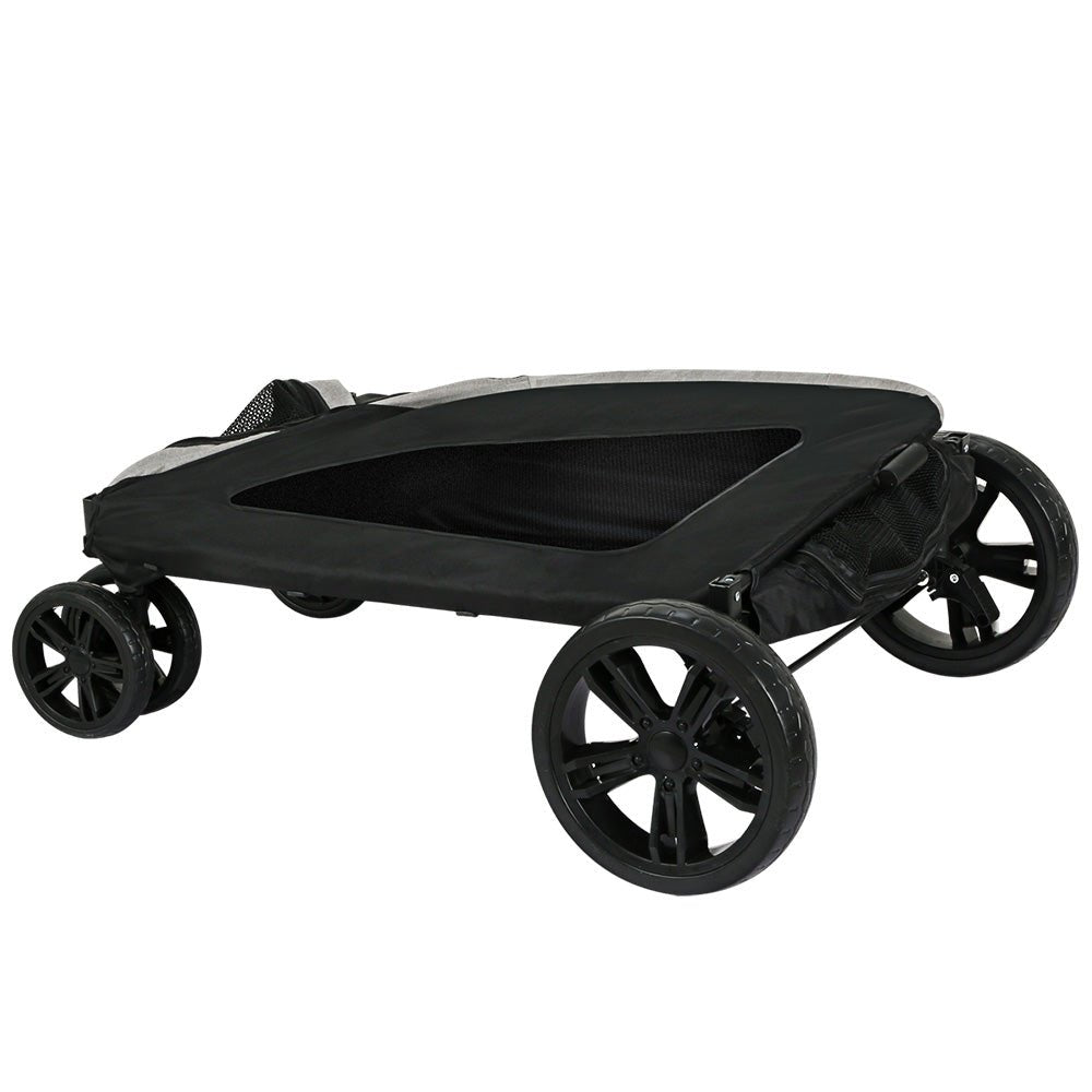 i.Pet Pet Dog Stroller Pram Large Carrier Cat Travel Foldable Strollers 4 Wheels - DogsDomain.com.au
