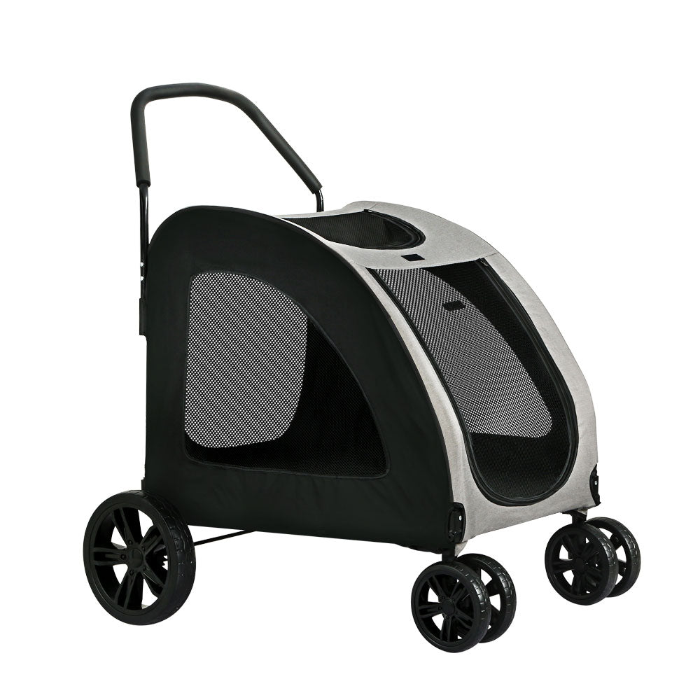i.Pet Pet Dog Stroller Pram Large Carrier Cat Travel Foldable Strollers 4 Wheels - DogsDomain.com.au