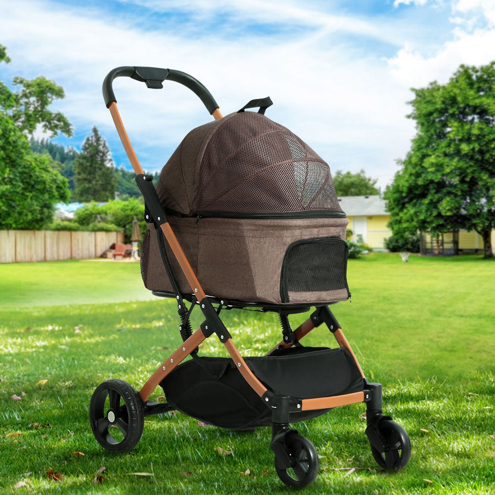 i.Pet Pet Stroller Dog Pram Large Cat Carrier Travel Pushchair Foldable 4 Wheels - DogsDomain.com.au