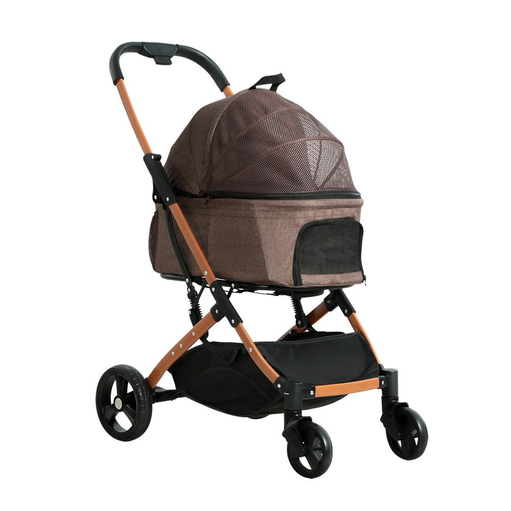 i.Pet Pet Stroller Dog Pram Large Cat Carrier Travel Pushchair Foldable 4 Wheels - DogsDomain.com.au