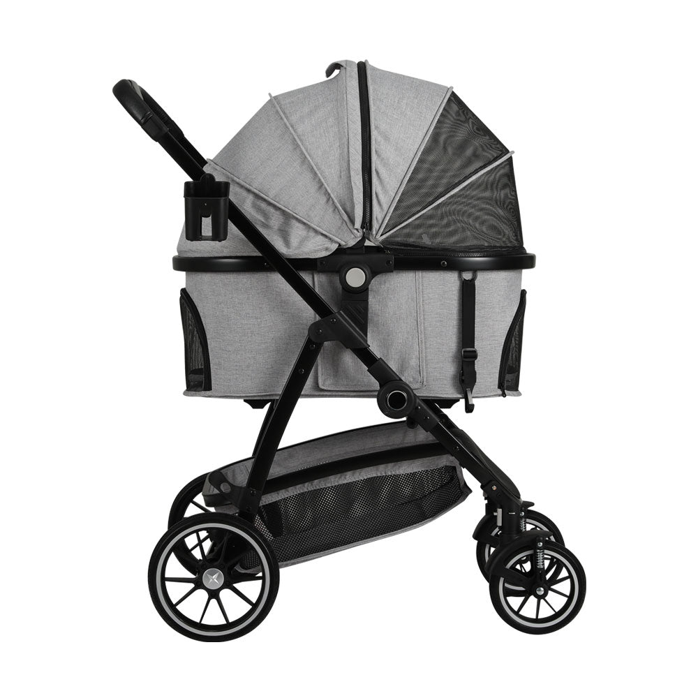 i.Pet Pet Stroller Pram Large Dog Cat Carrier Travel Pushchair Foldable 4 Wheels - DogsDomain.com.au