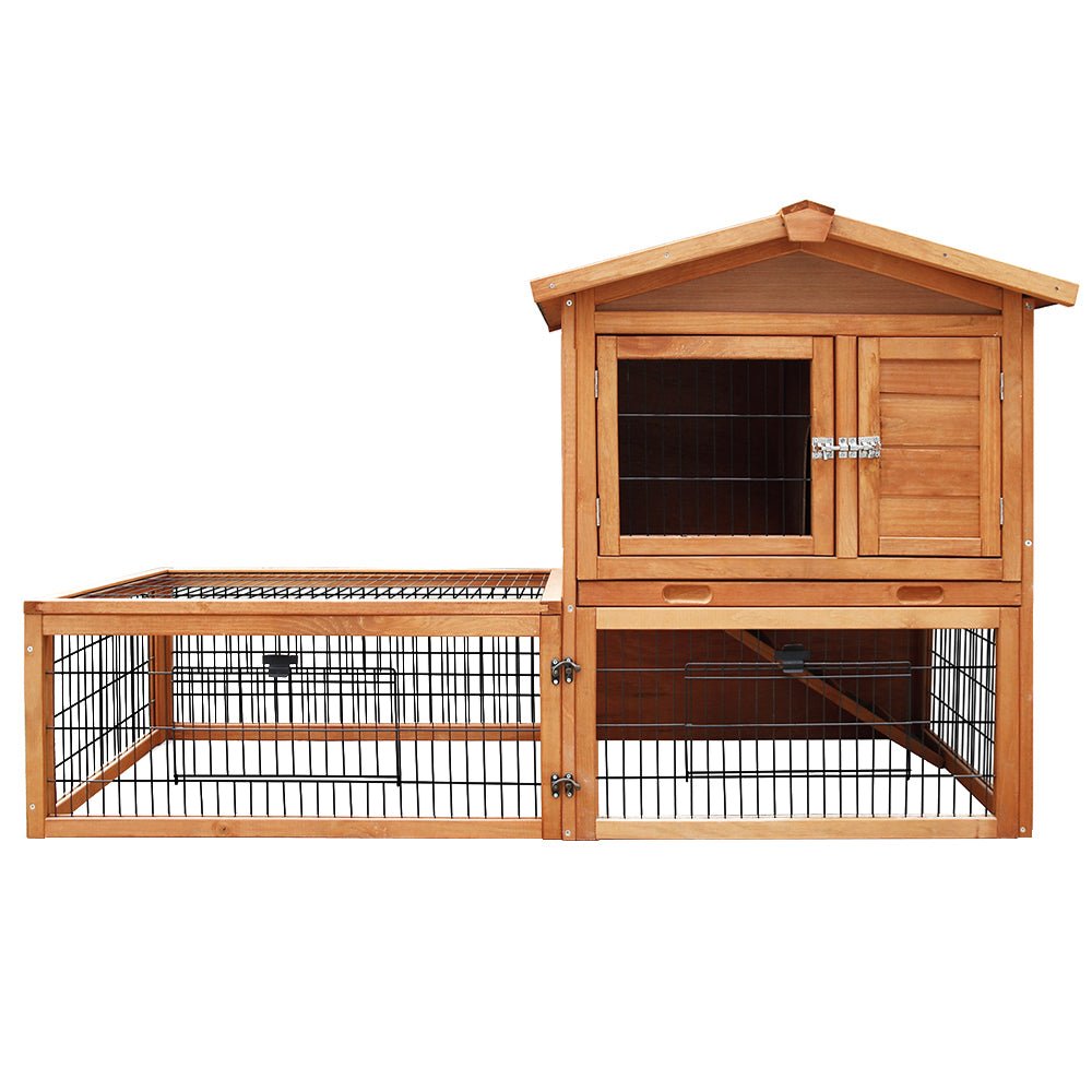 i.Pet Rabbit Hutch Chicken Coop 155cm Tall Wooden Pet Hutch - DogsDomain.com.au