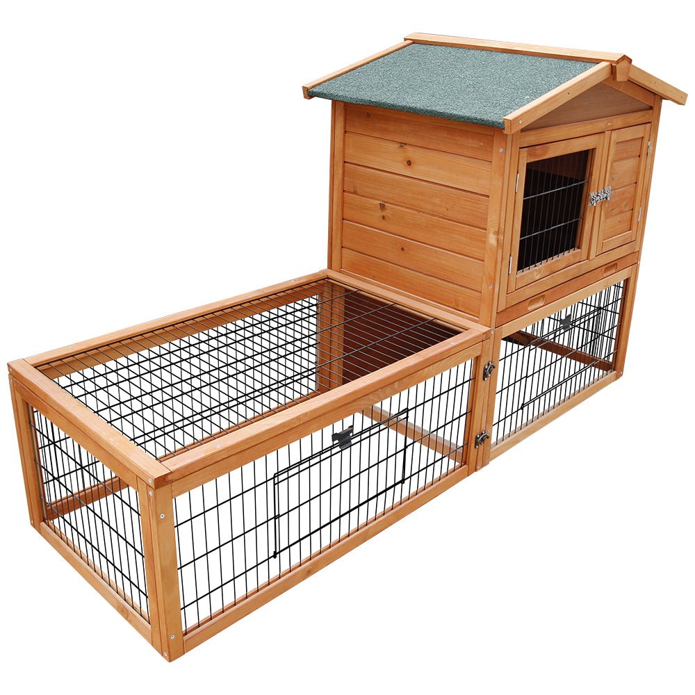 i.Pet Rabbit Hutch Chicken Coop 155cm Tall Wooden Pet Hutch - DogsDomain.com.au