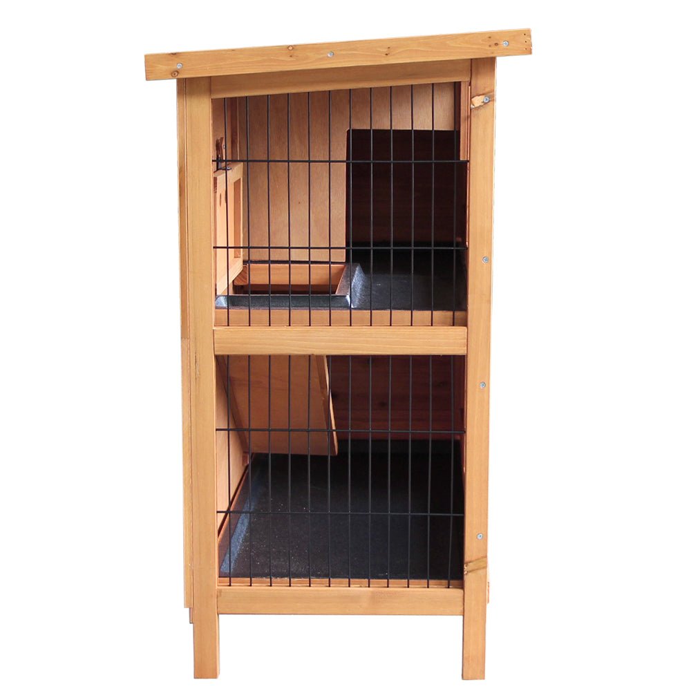 i.Pet Rabbit Hutch Wooden Chicken Coop Pet Hutch 82cm x 91.5cm x 45cm - DogsDomain.com.au
