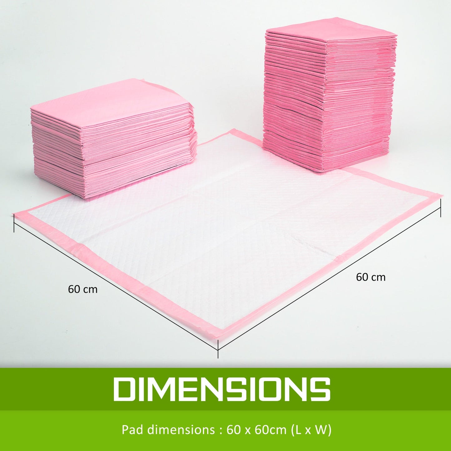 Paw Mate 100PCS Pink Pet Dog Cat Potty Training Toilet Mat Pads - DogsDomain.com.au