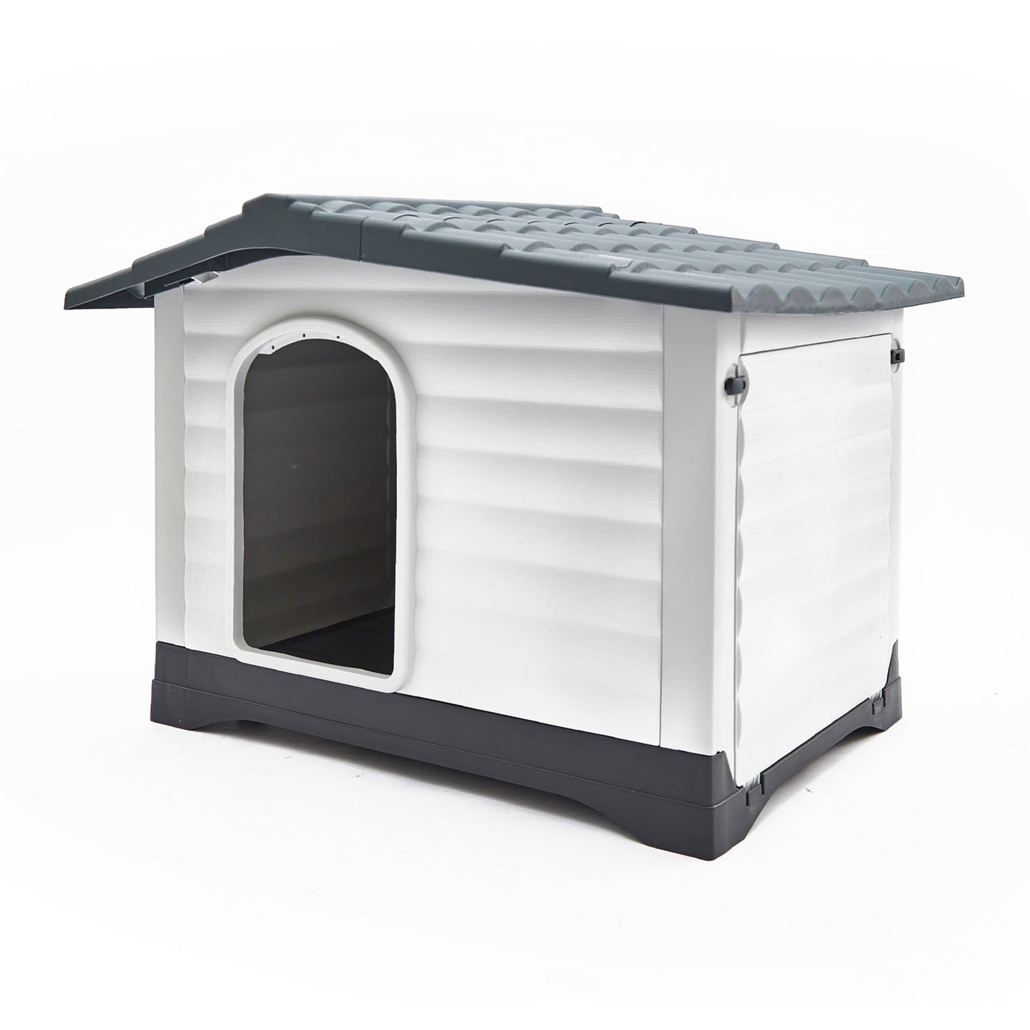 Paw Mate Blue Grey Dog Kennel House Plastic Weatherproof Outdoor Molly XXL - DogsDomain.com.au