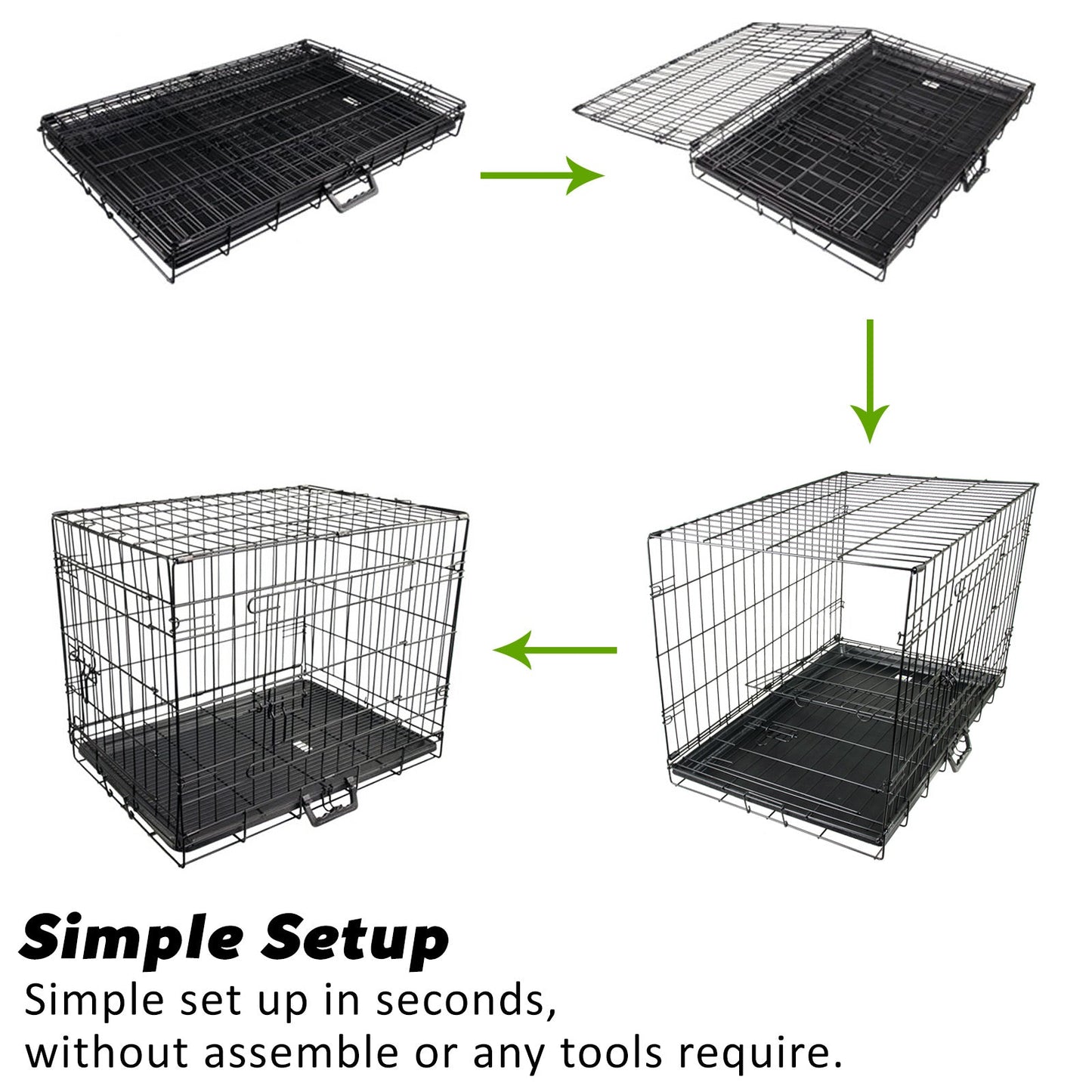 Paw Mate Wire Dog Cage Crate 24in with Tray + Cushion Mat + Pink Cover Combo - DogsDomain.com.au