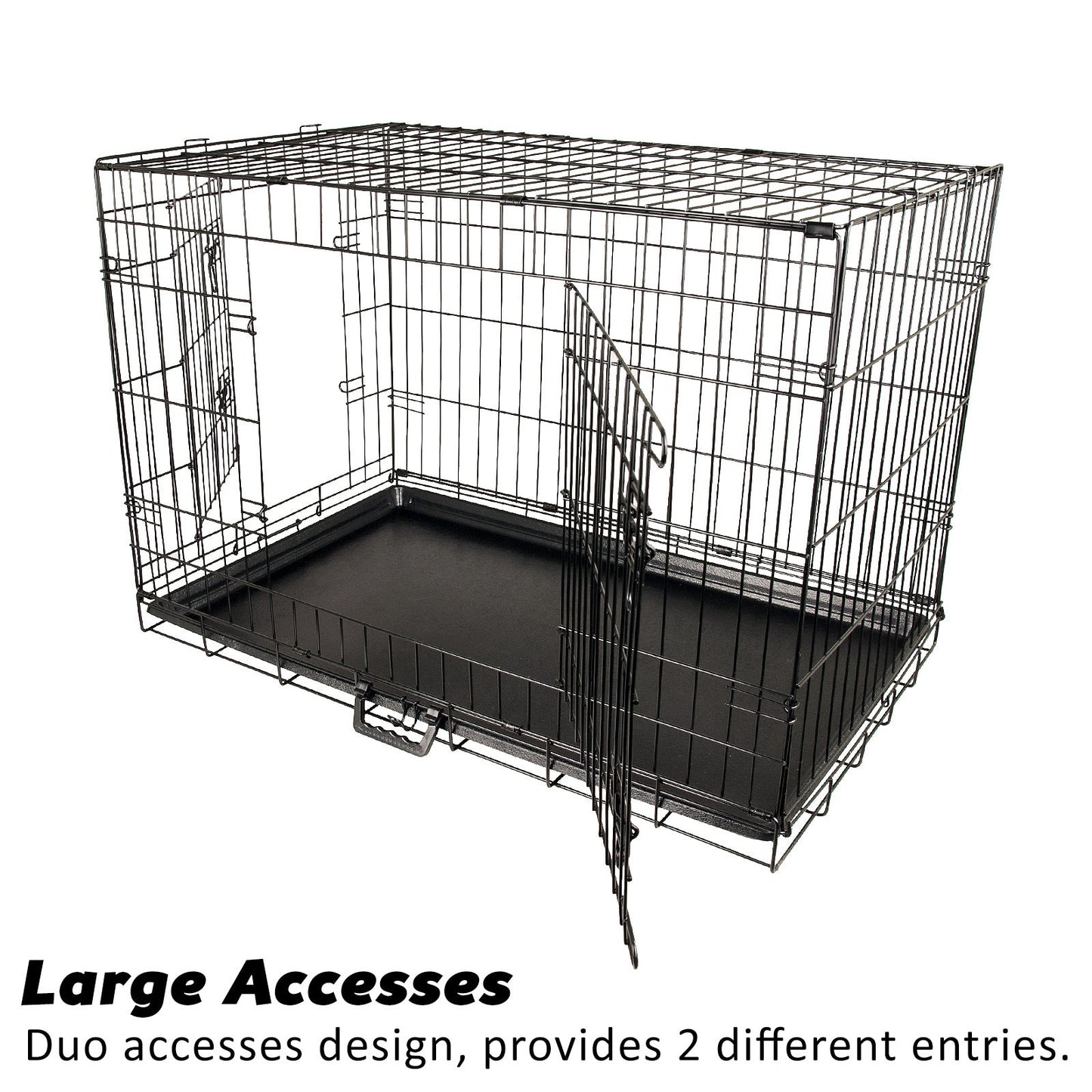 Paw Mate Wire Dog Cage Crate 24in with Tray + Cushion Mat + Pink Cover Combo - DogsDomain.com.au