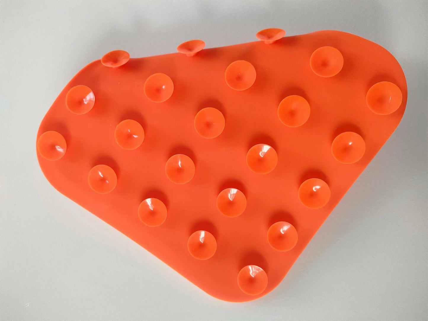 Pawfriends 3in1 Silicone Pet Lick Mat Cat Puppy Dog Slow Feeder Grooming Helper Mat Orange - DogsDomain.com.au