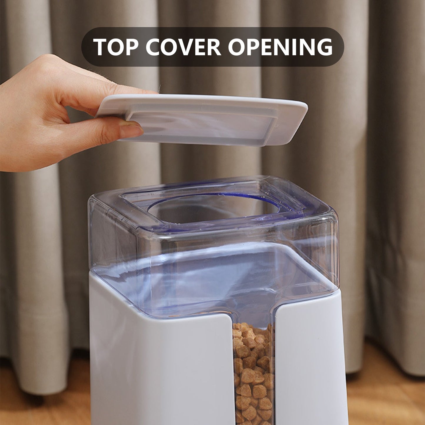 Pawfriends Automatic 3.5L Feeder Food Pet Dog Cat Puppy Dispenser Feeder Bowl Bottle Grey - DogsDomain.com.au