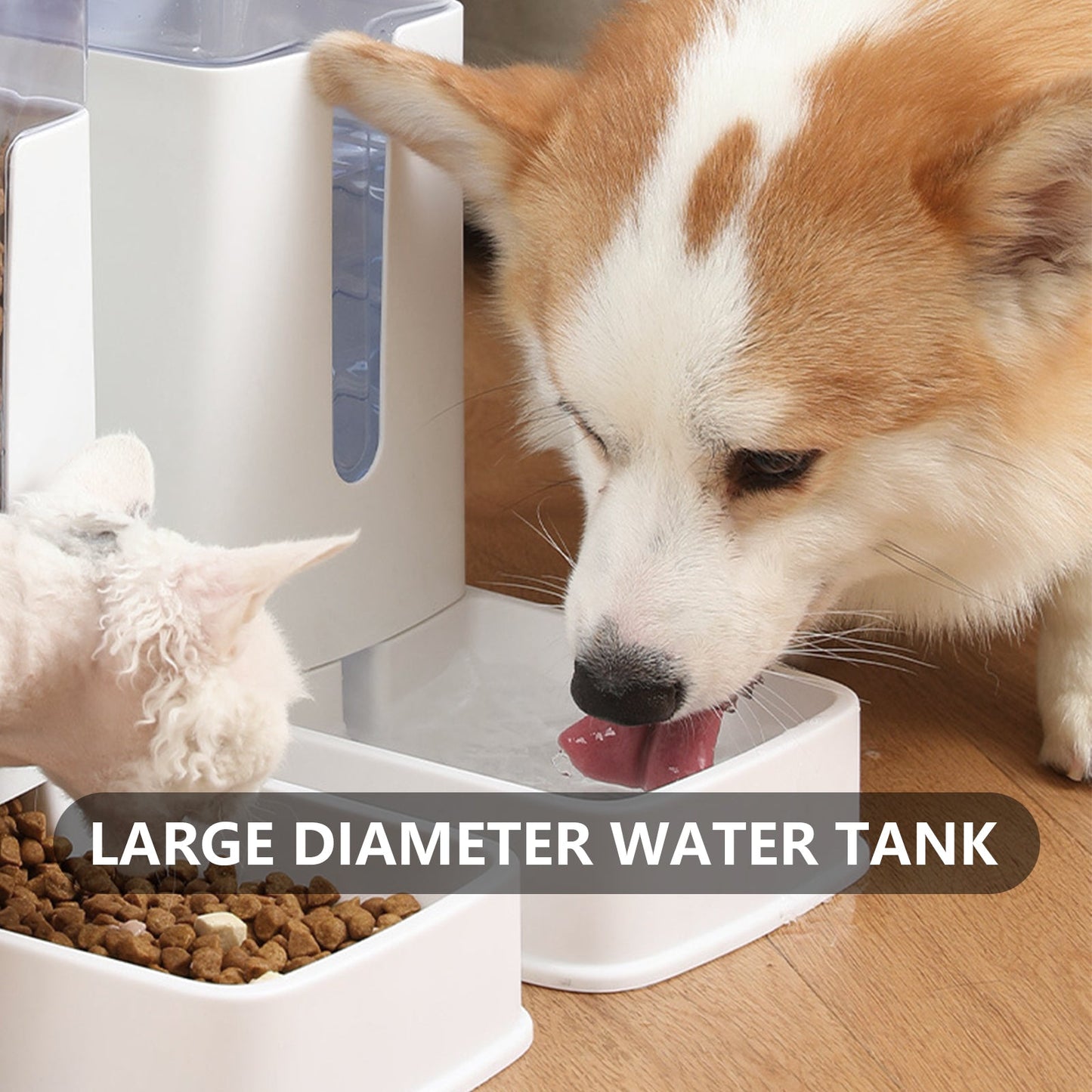 Pawfriends Automatic 3.5L Feeder Food Pet Dog Cat Puppy Dispenser Feeder Bowl Bottle Grey - DogsDomain.com.au
