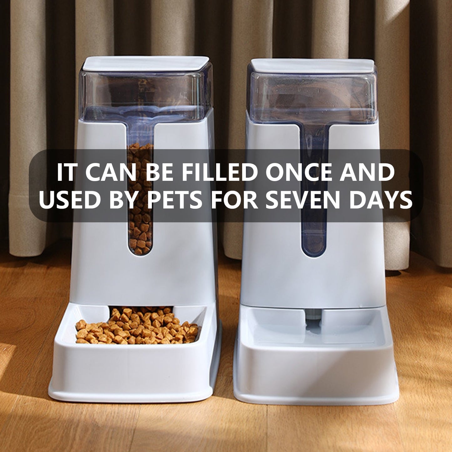 Pawfriends Automatic 3.5L Feeder Food Pet Dog Cat Puppy Dispenser Feeder Bowl Bottle Grey - DogsDomain.com.au