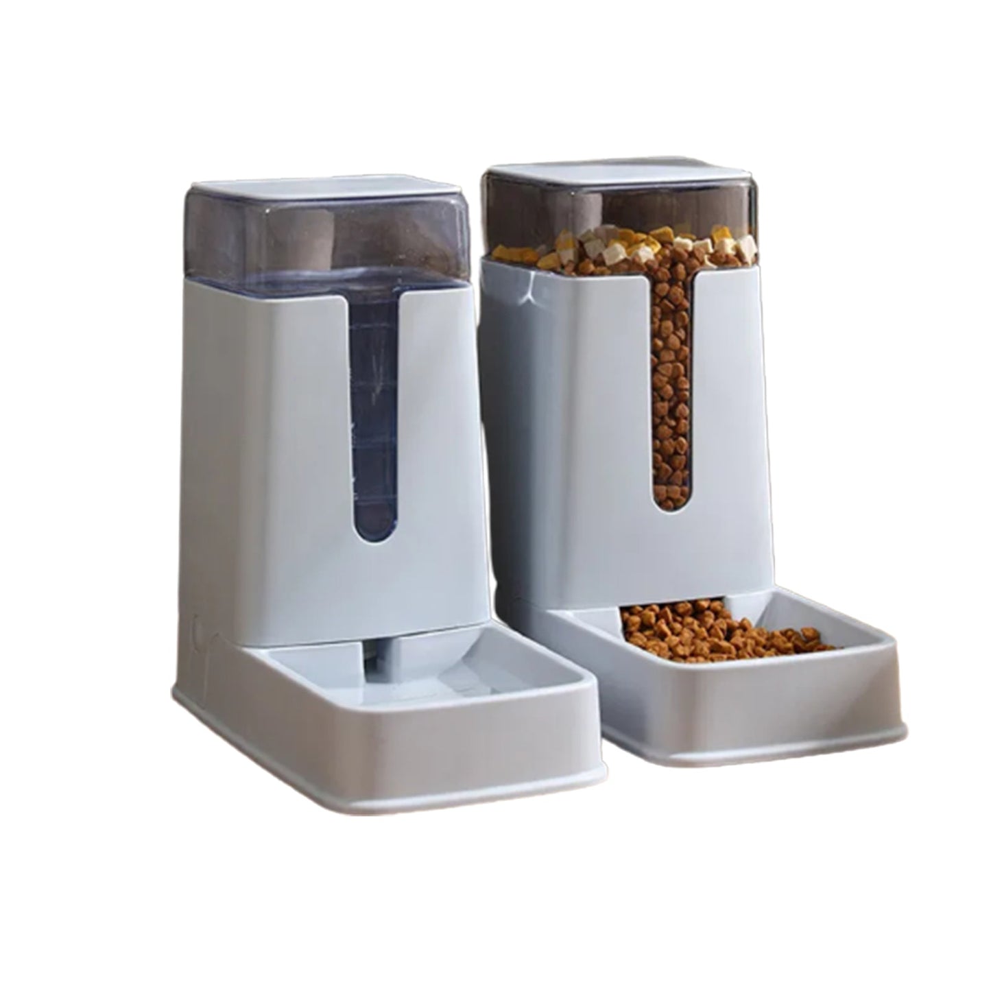 Pawfriends Automatic 3.5L Feeder Food Pet Dog Cat Puppy Dispenser Feeder Bowl Bottle Grey - DogsDomain.com.au