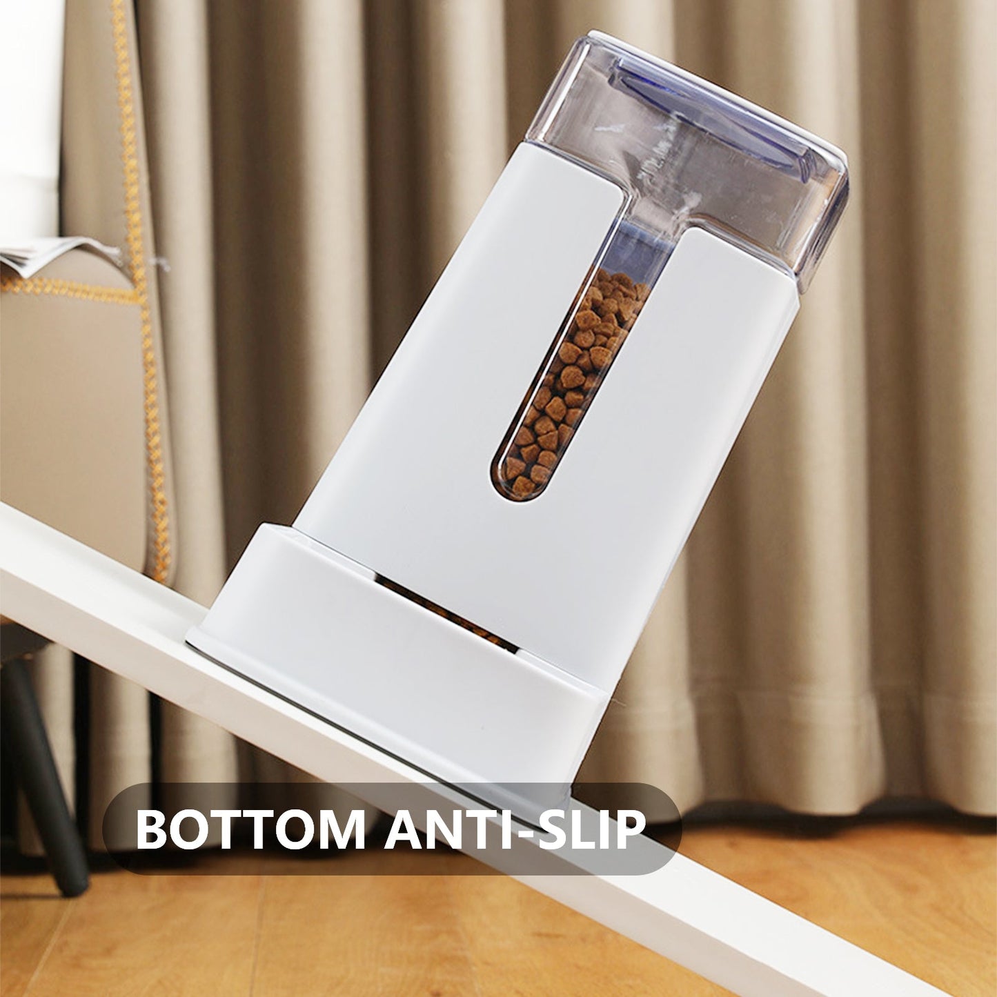 Pawfriends Automatic 3.5L Feeder Food Pet Dog Cat Puppy Dispenser Feeder Bowl Bottle White - DogsDomain.com.au