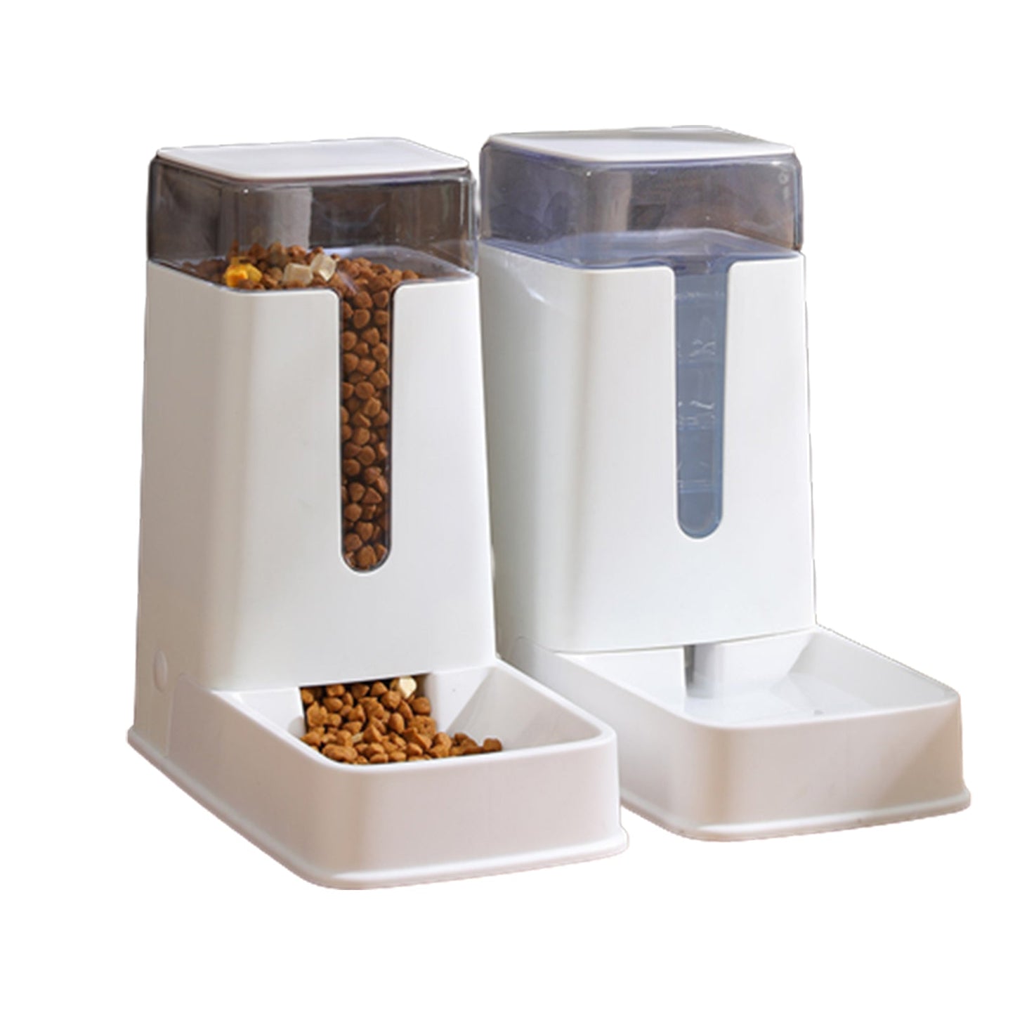 Pawfriends Automatic 3.5L Feeder Food Pet Dog Cat Puppy Dispenser Feeder Bowl Bottle White - DogsDomain.com.au