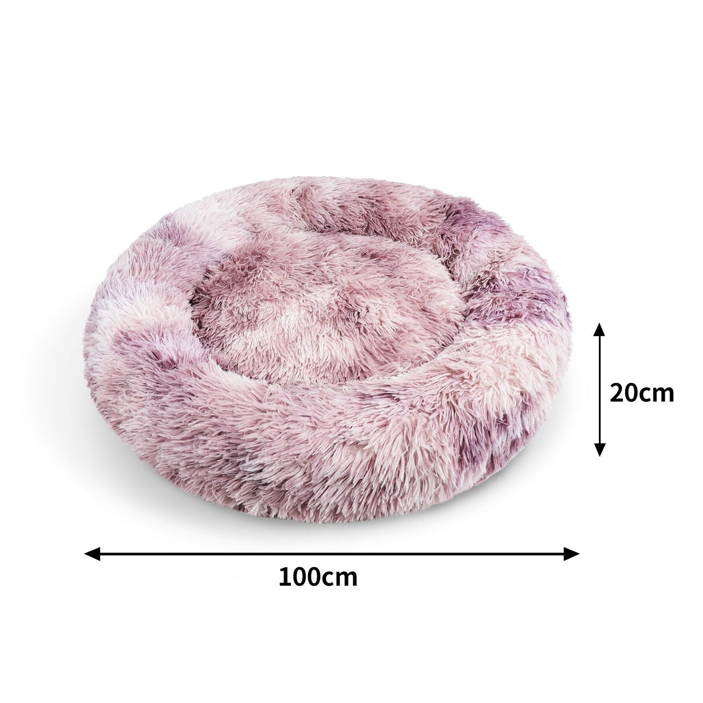 Pawfriends Cat Dog Pet Calming Bed Warm Soft Plush Round Nest Comfy Sleeping Kennel Cave AU - DogsDomain.com.au