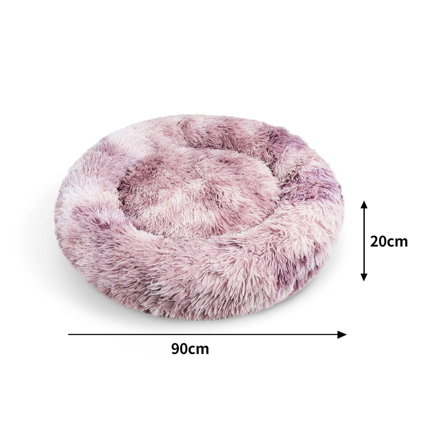 Pawfriends Dog Cat Pet Calming Bed Warm Soft Plush Round Nest Comfy Sleeping Kennel Cave 90 - DogsDomain.com.au