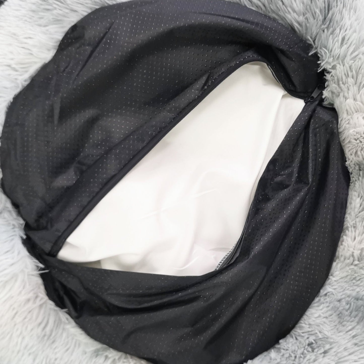 Pawfriends Dog Cat Pet Calming Bed Warm Soft Plush Round Nest Comfy Sleeping Washable Zip - DogsDomain.com.au