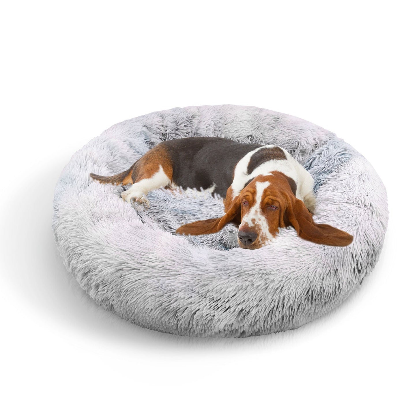 Pawfriends Dog Cat Pet Calming Bed Warm Soft Plush Round Nest Comfy Sleeping Washable Zip - DogsDomain.com.au