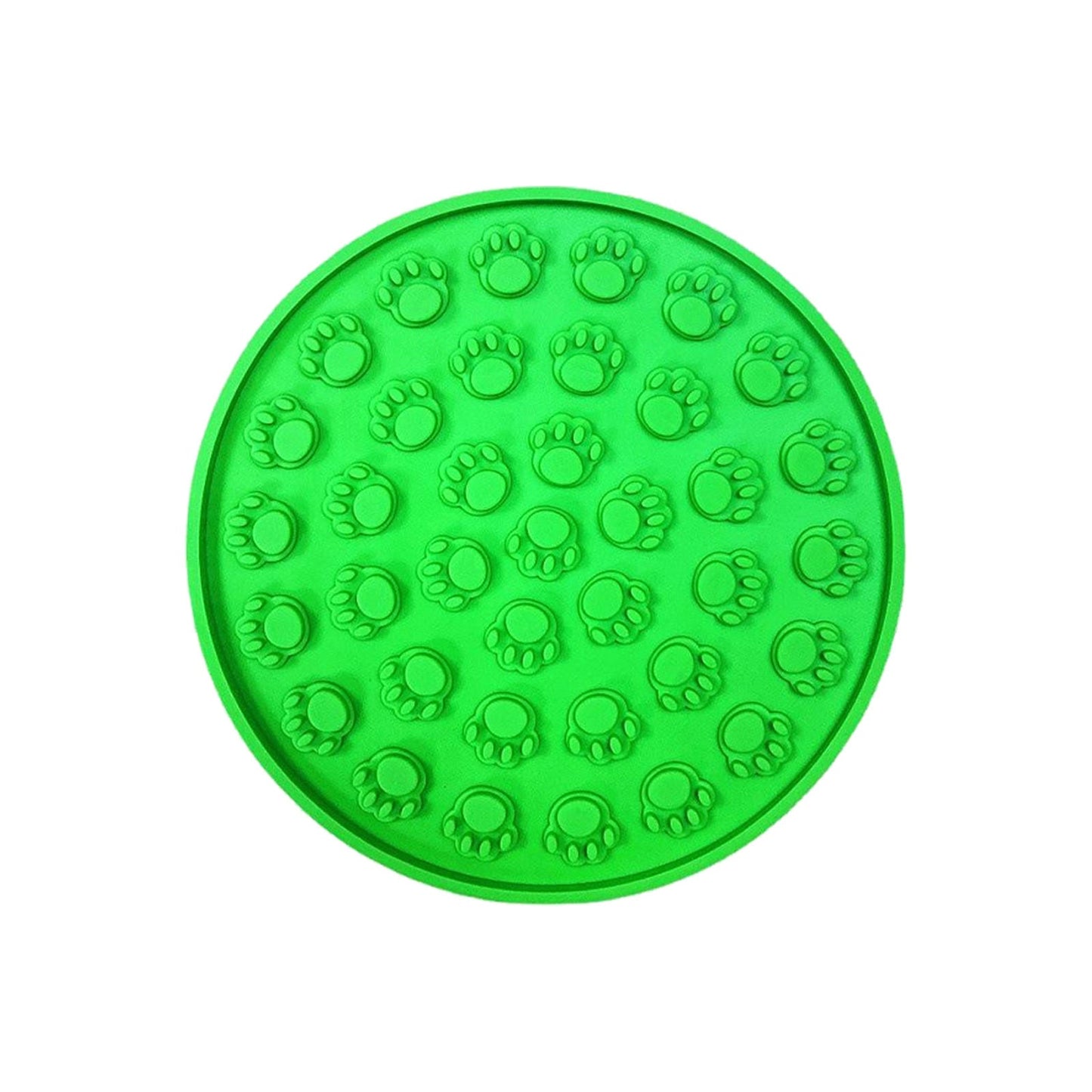 Pawfriends Silicone Dog Cat Pet Licking Pad Anti-Anxiety Slow-Feeding Licking Pad Green - DogsDomain.com.au