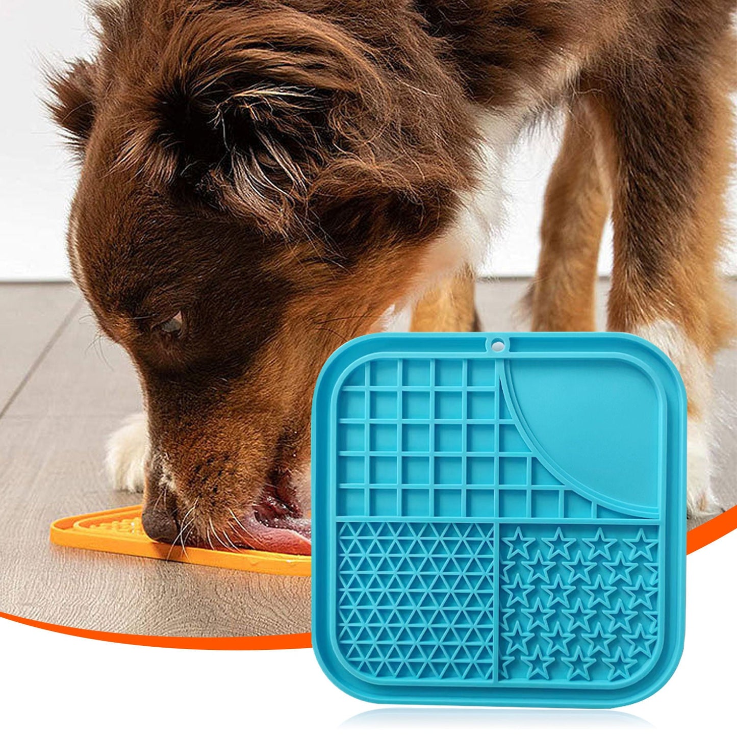 Pawfriends Silicone Dog Cat Pet Licking Pad Anti-Anxiety Toy Slow-Feeding Licking Pad Blue - DogsDomain.com.au