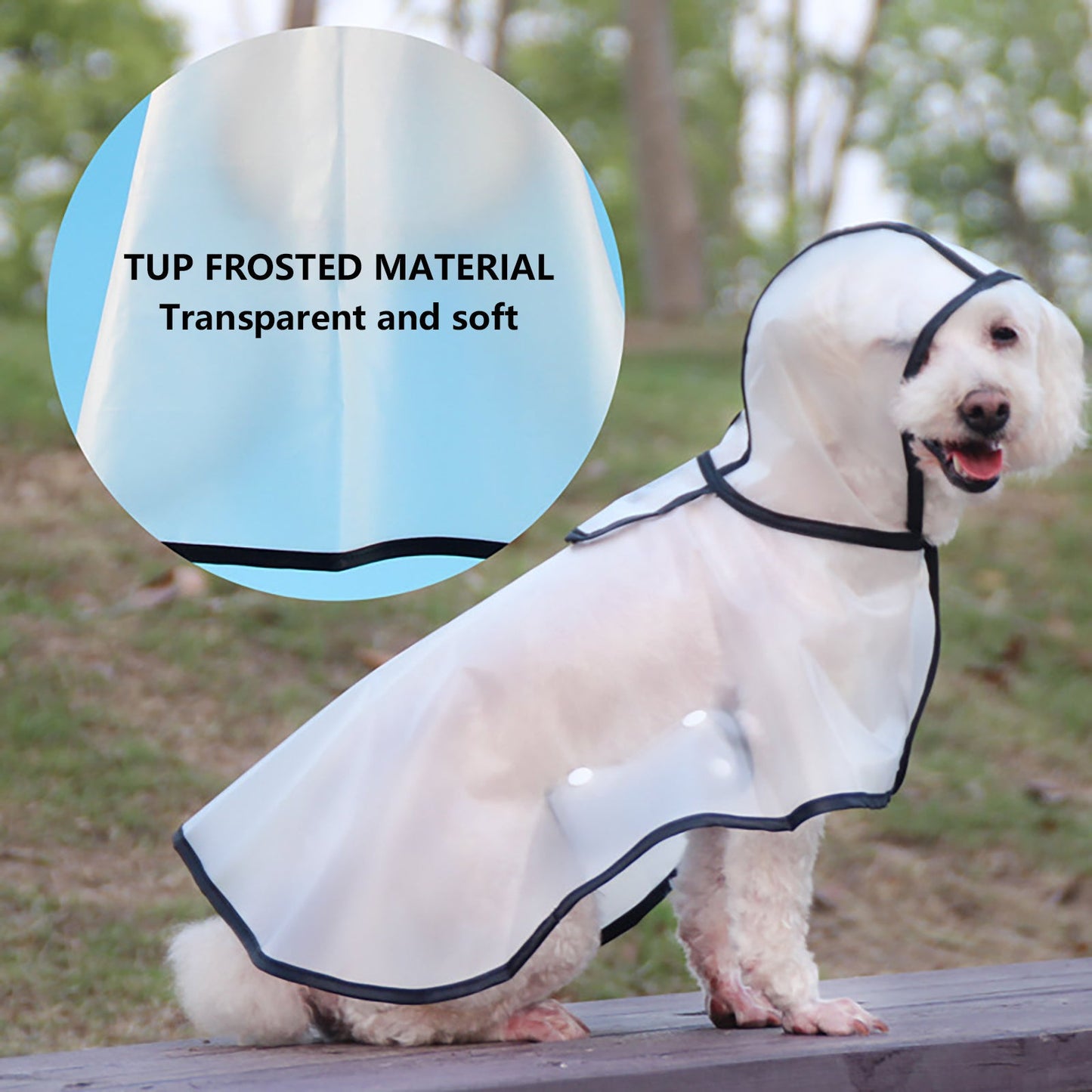 Pawfriends TPU Transparent Pet Cape Raincoat Large Dog Teddy Fado Koki Dog Clothing XXXL - DogsDomain.com.au
