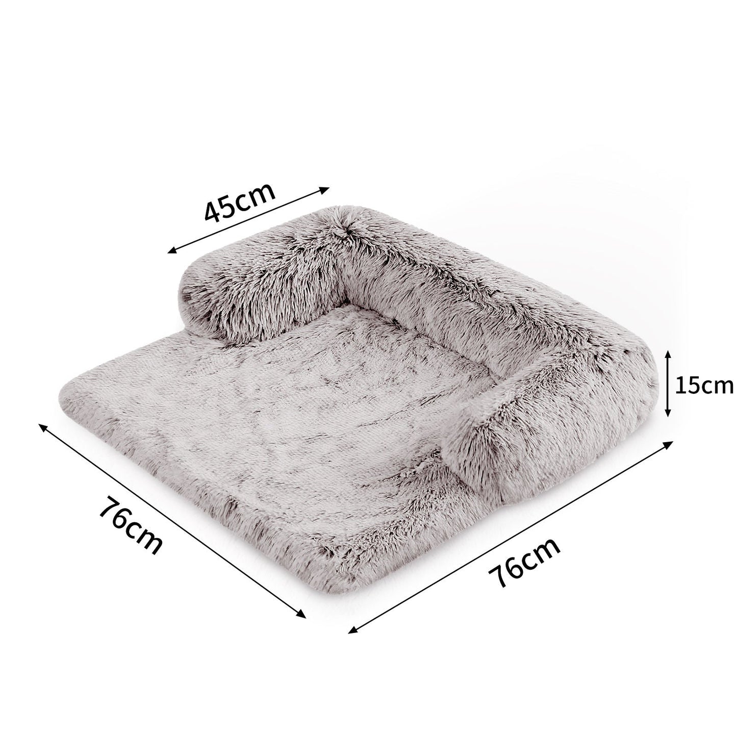 Pet Sofa Bed Dog Calming Sofa Cover Protector Cushion Plush Mat S - DogsDomain.com.au
