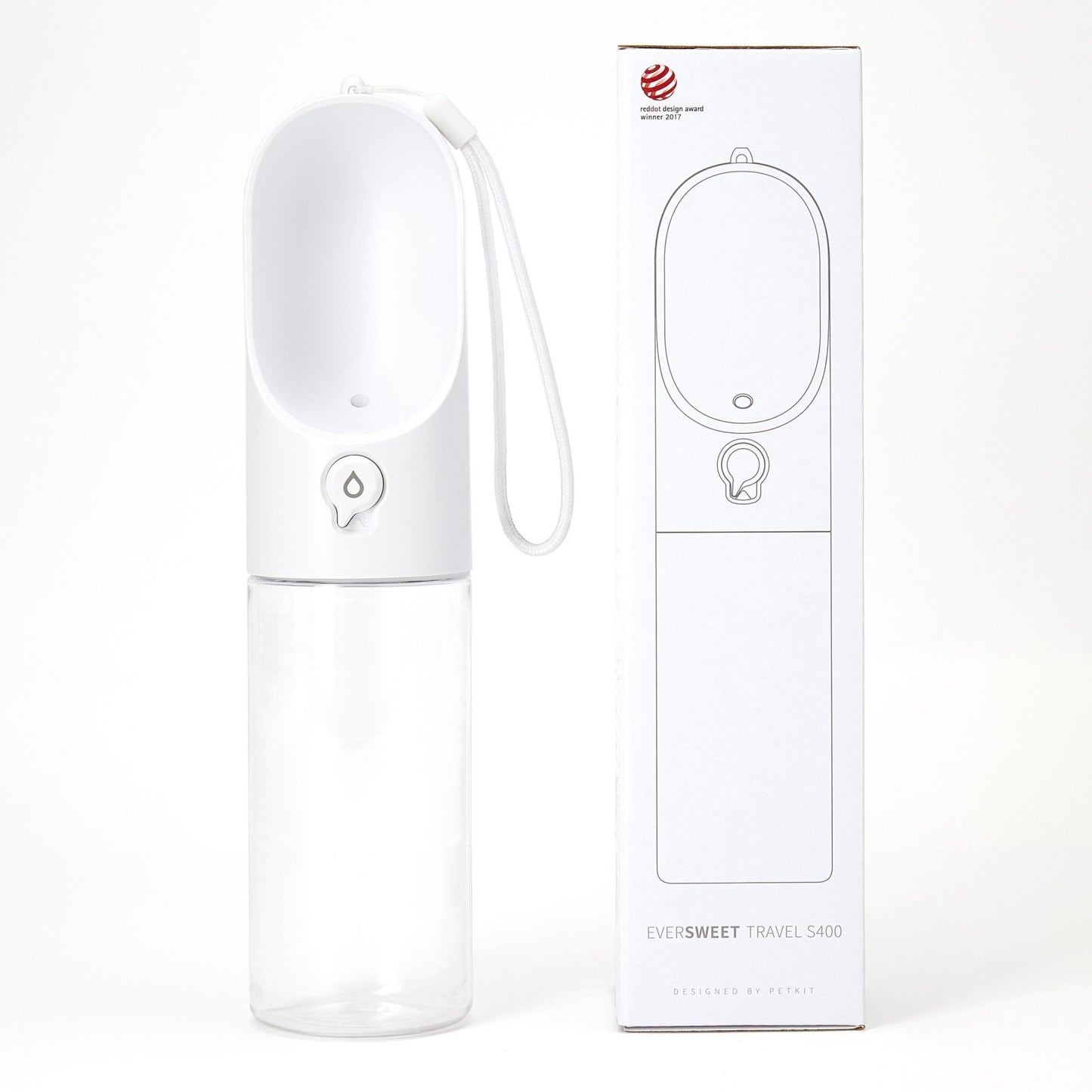 PETKIT Pet Bottle 400ml - White - DogsDomain.com.au