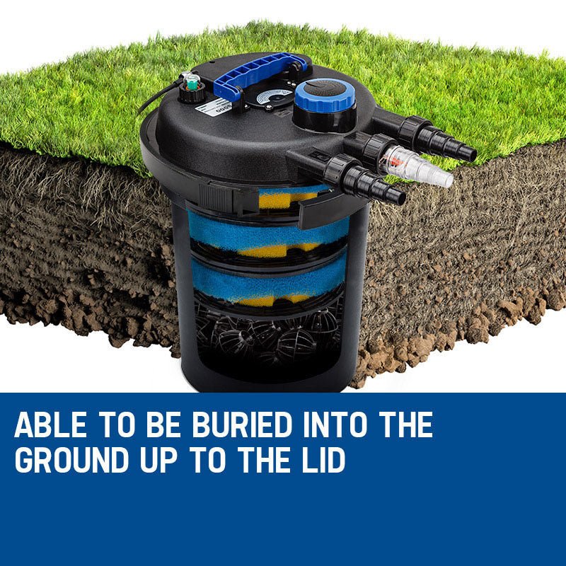 PROTEGE Aquarium External Canister Filter Aqua Fish Tank Pond Water UV Light 10000 L/H - DogsDomain.com.au