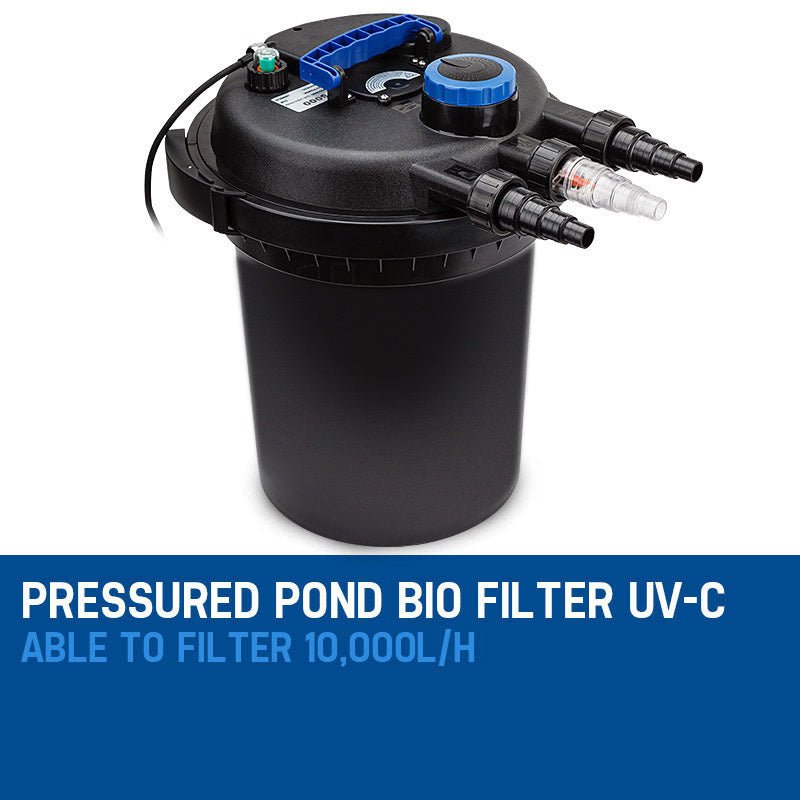 PROTEGE Aquarium External Canister Filter Aqua Fish Tank Pond Water UV Light 10000 L/H - DogsDomain.com.au