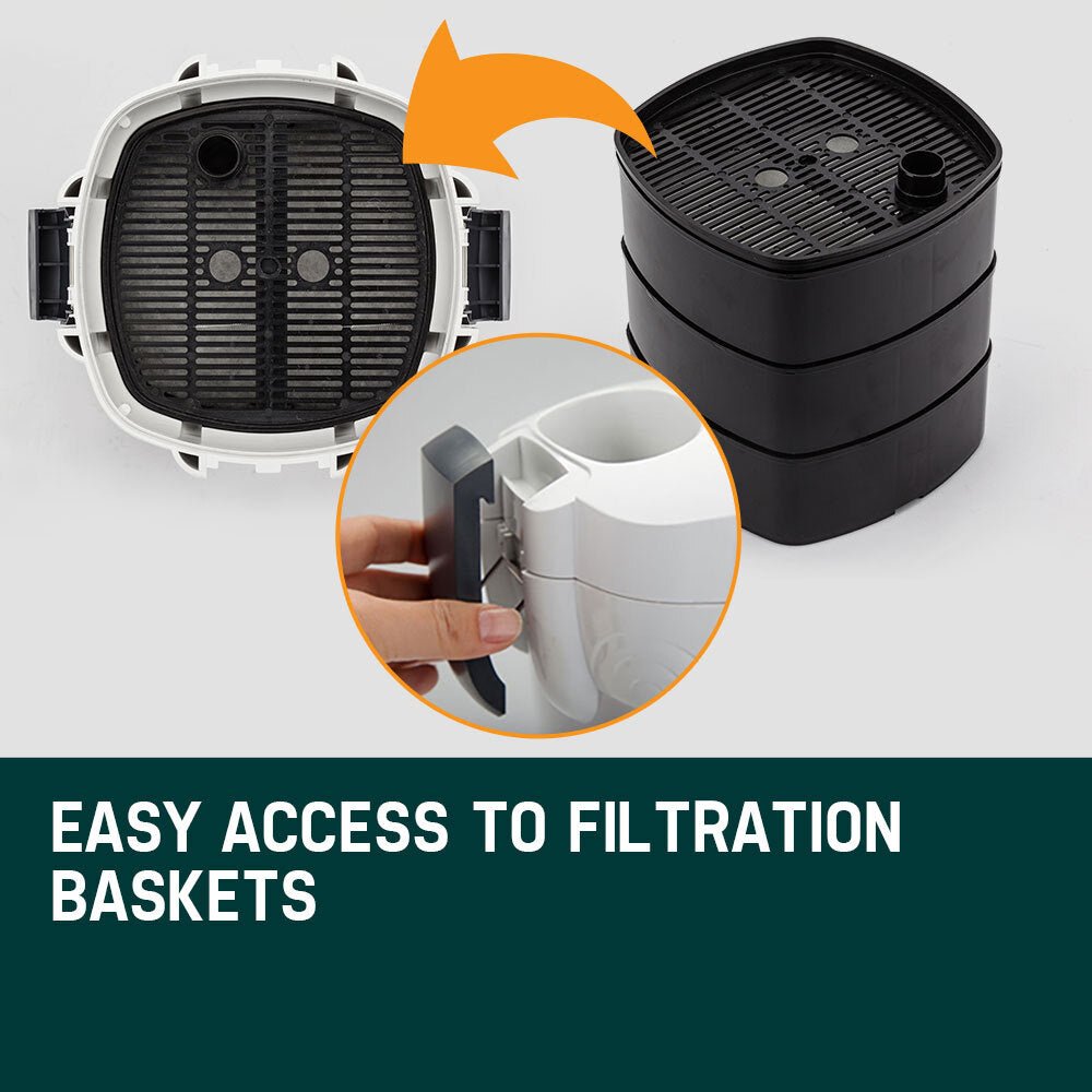 PROTEGE Aquarium External Canister Filter Pump Aqua Fish Tank Pond Pump 1250 L/H - DogsDomain.com.au