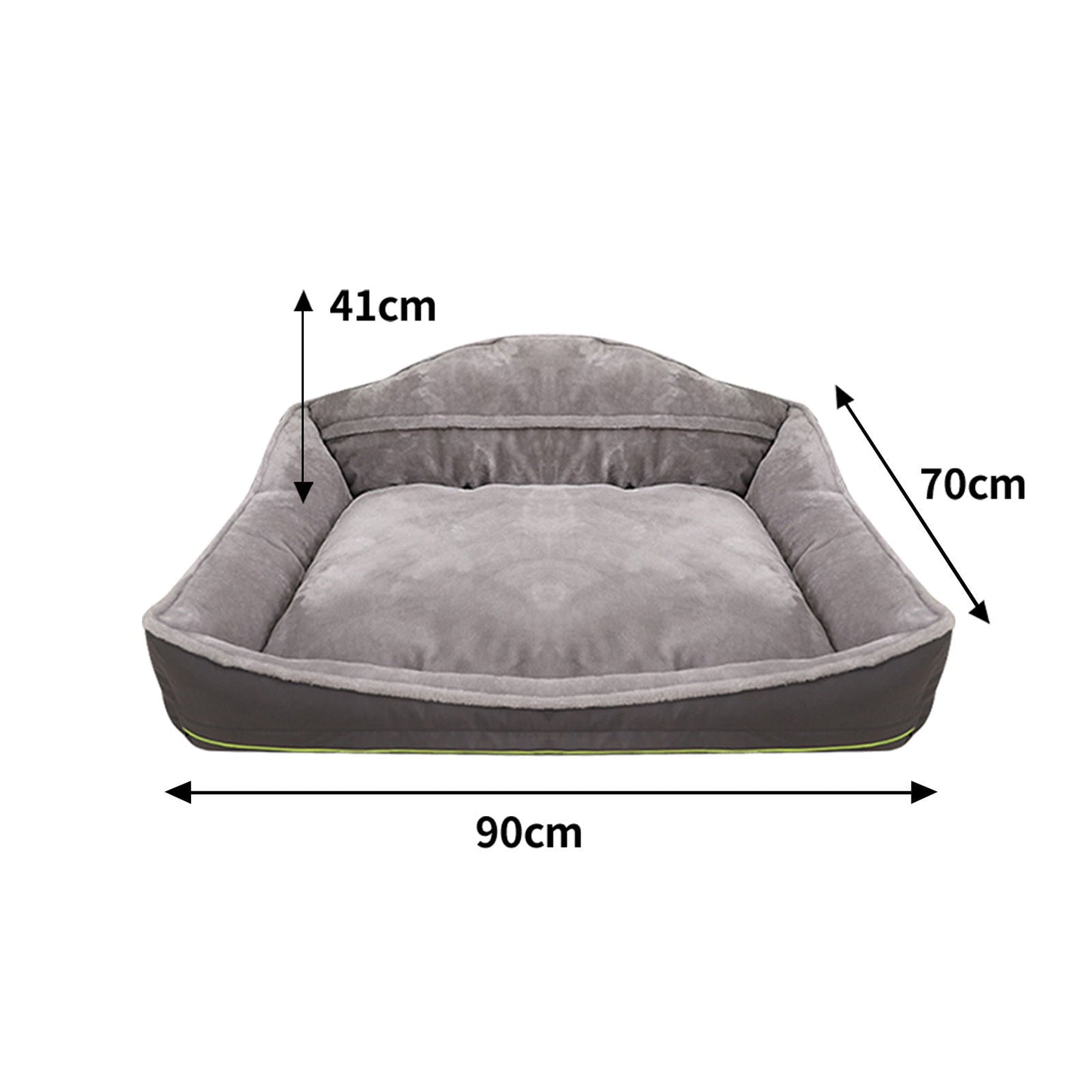 Sofa-Style Dog Bed Waterproof Washable Soft High Back Comfy Sleeping Kennel L - DogsDomain.com.au