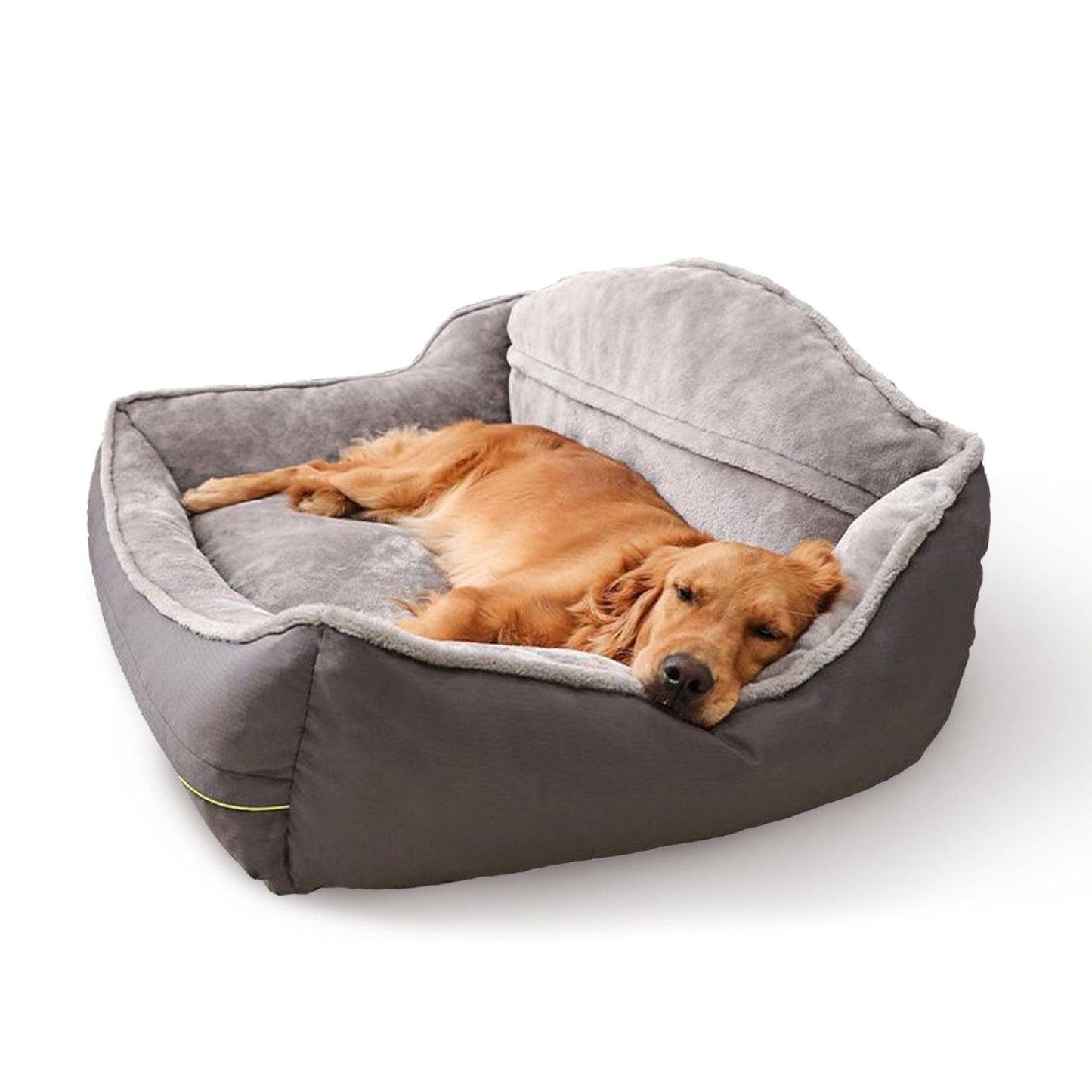 Sofa-Style Dog Bed Waterproof Washable Soft High Back Comfy Sleeping Kennel L - DogsDomain.com.au