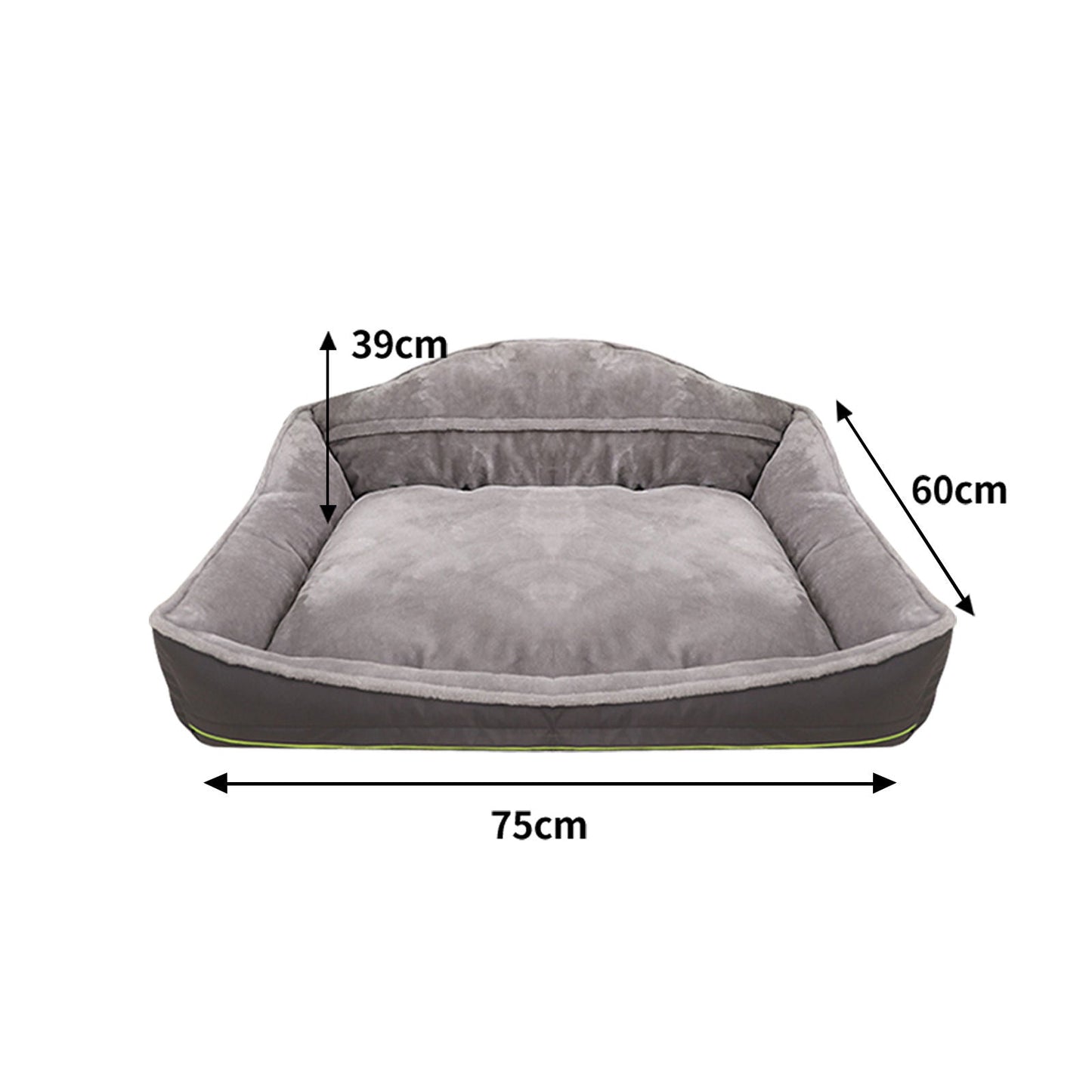 Sofa-Style Dog Bed Waterproof Washable Soft High Back Comfy Sleeping Kennel M - DogsDomain.com.au