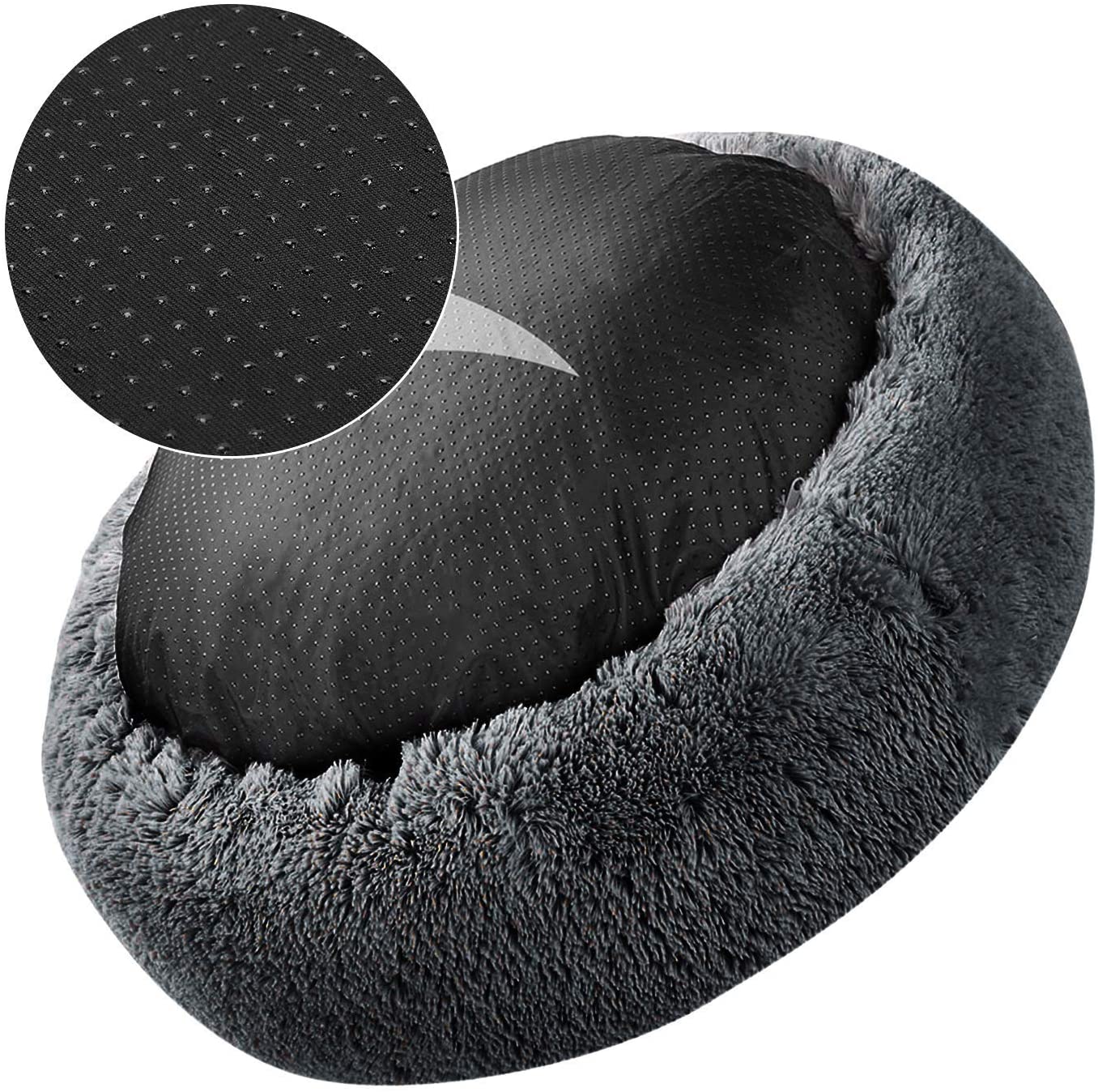 Soft Dog Bed Round Washable Plush Pet Kennel Cat Bed Mat Sofa Medium 60cm - DogsDomain.com.au