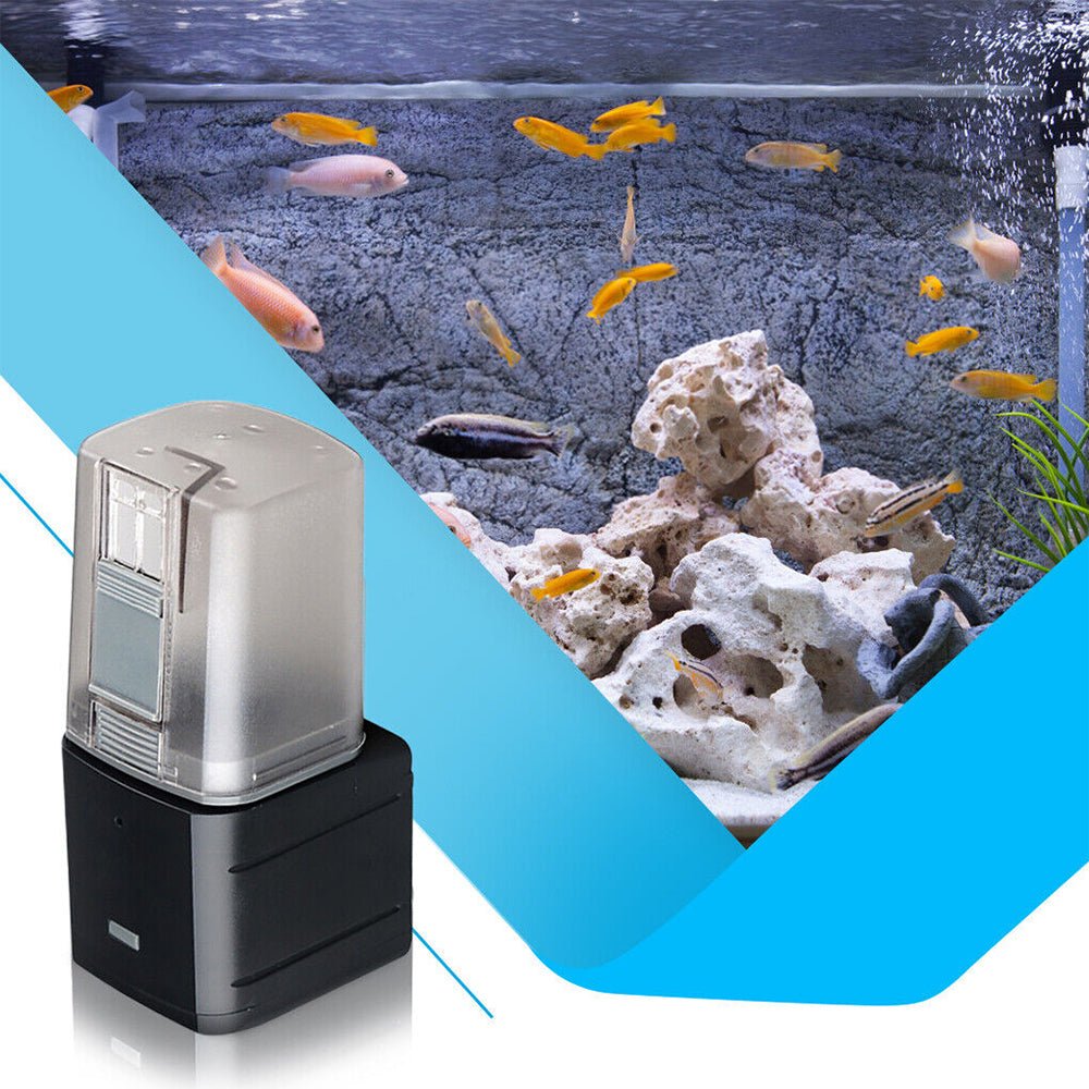 WiFi Automatic Fish Food Feeder Pet Feeding Aquarium Tank Pond Dispenser USB - DogsDomain.com.au